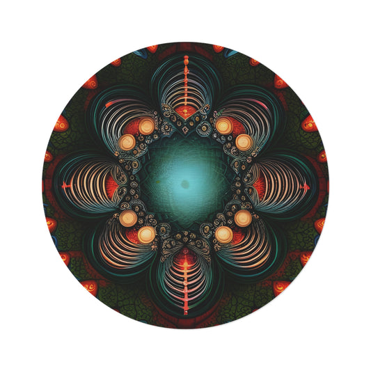 Abstract Round Rug 6