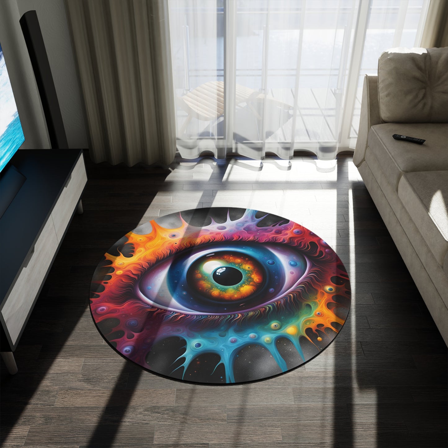 Abstract Round Rug 7