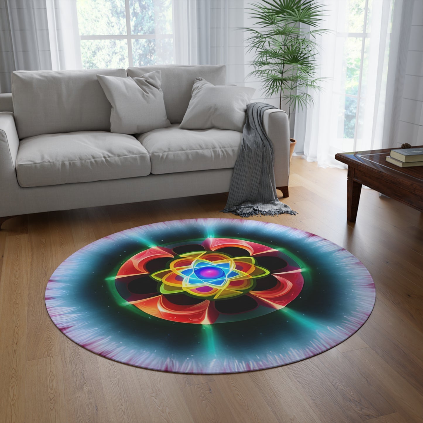 Abstract Round Rug 41