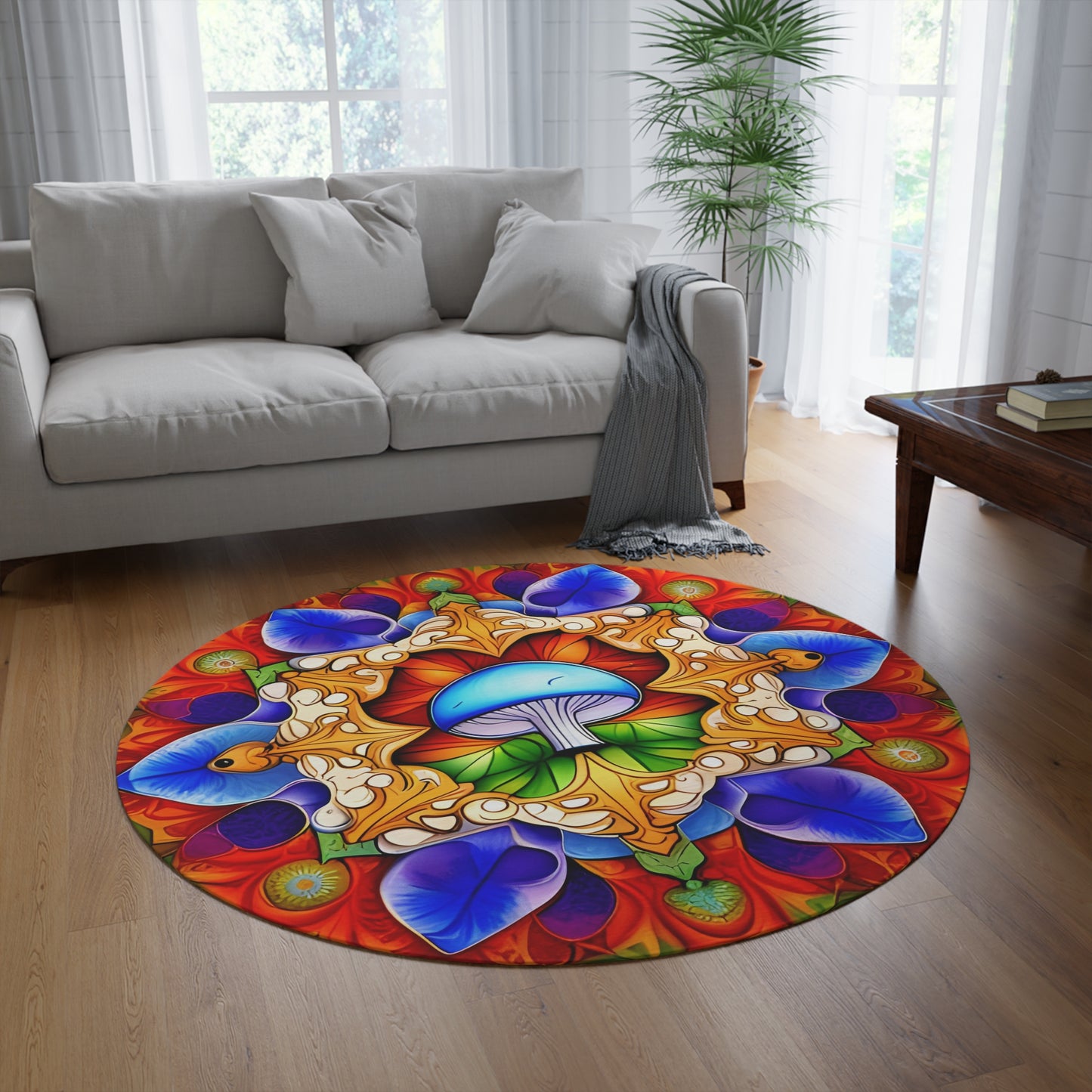 Abstract Round Rug 64