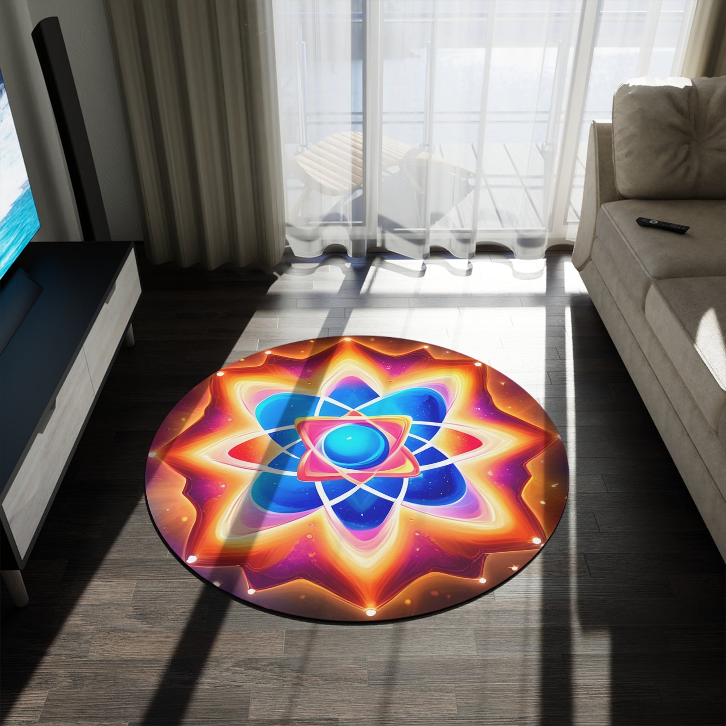 Abstract Round Rug 40