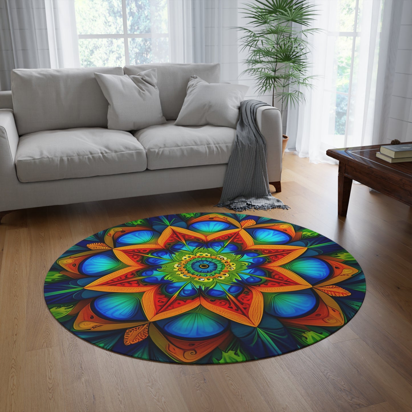 Abstract Round Rug 10