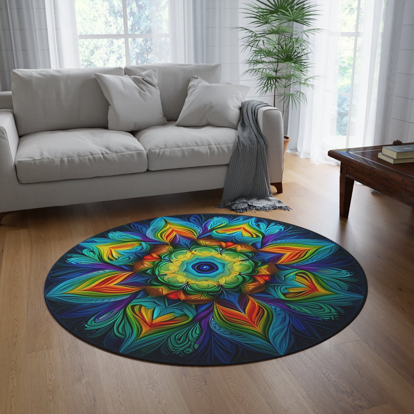 Abstract Round Rug 15