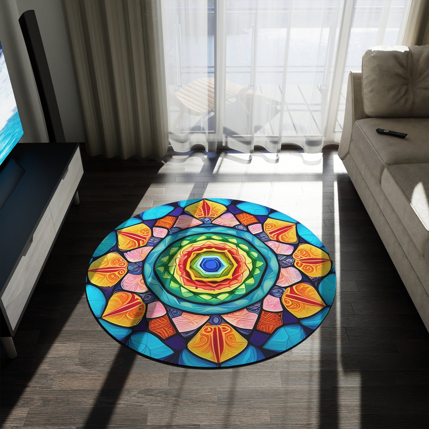 Abstract Round Rug 21