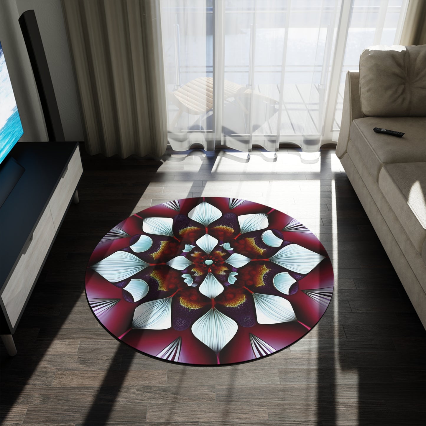 Abstract Round Rug 31