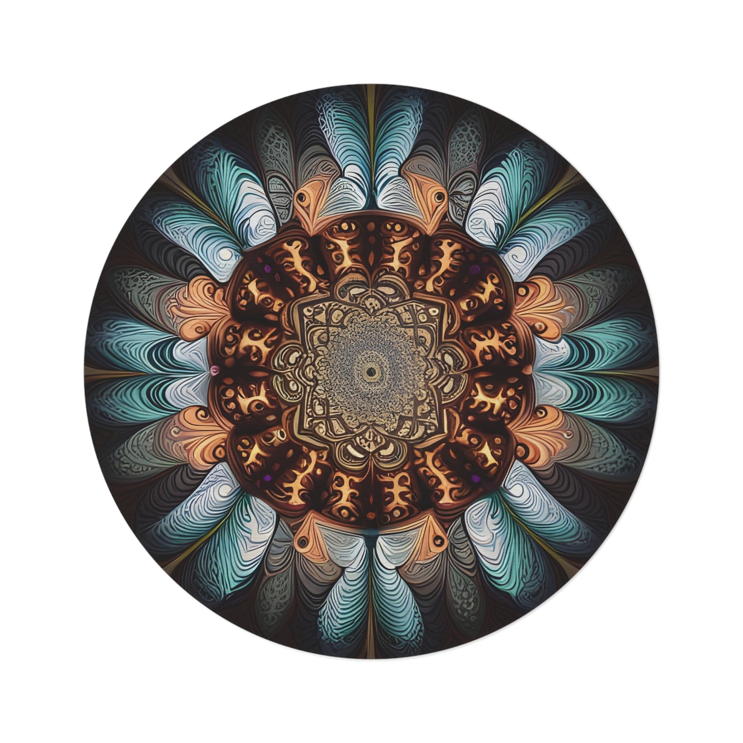 Abstract Round Rug 33