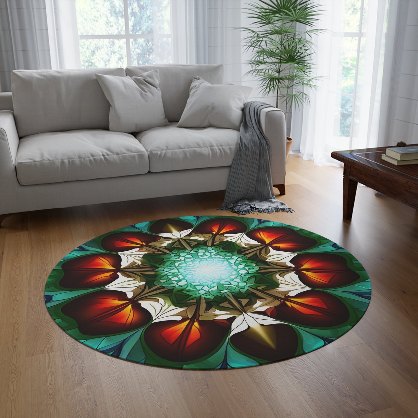 Abstract Round Rug 22