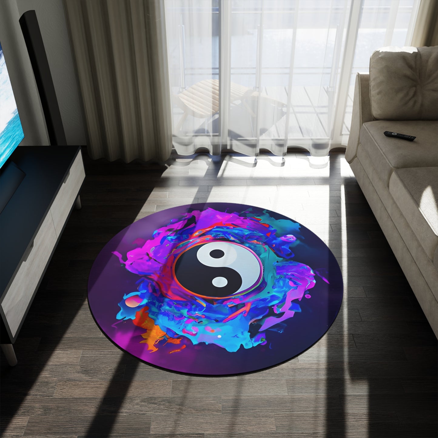 Abstract Round Rug 62