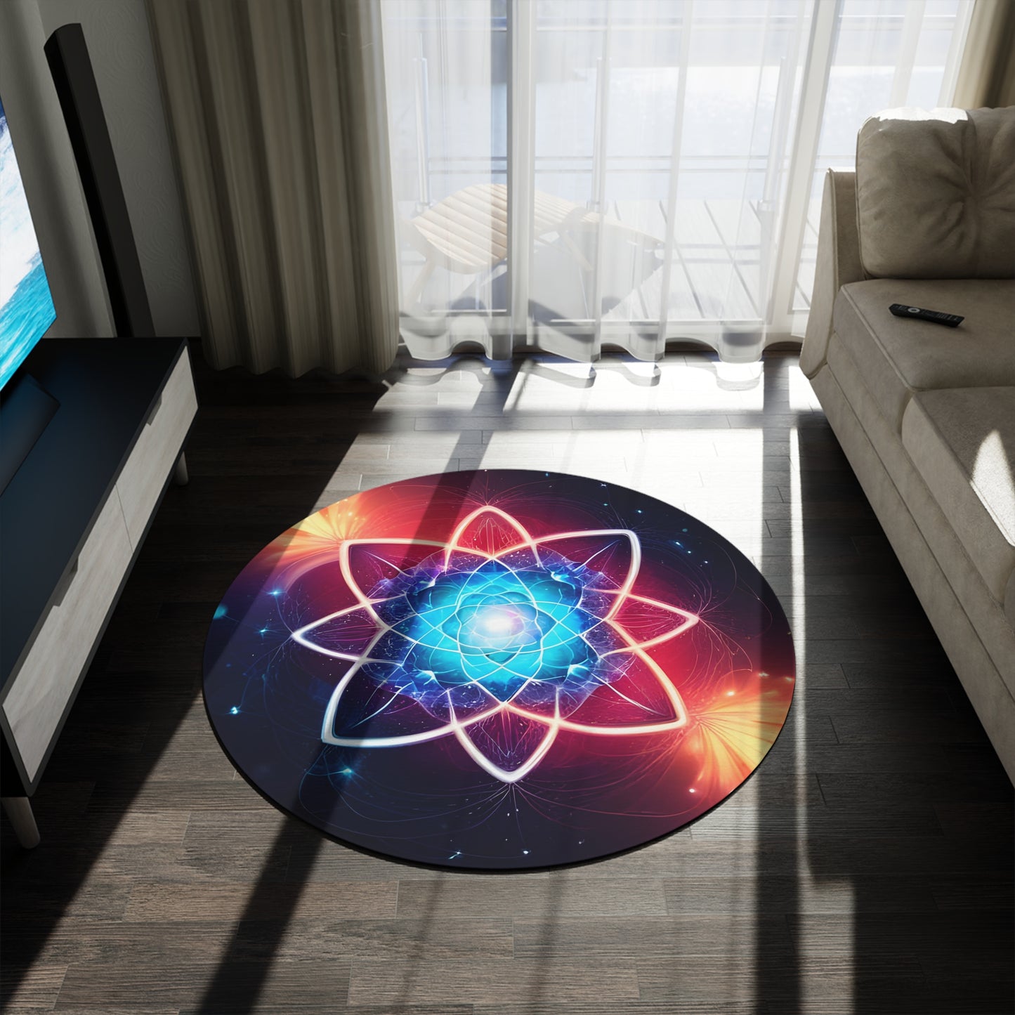 Abstract Round Rug 42