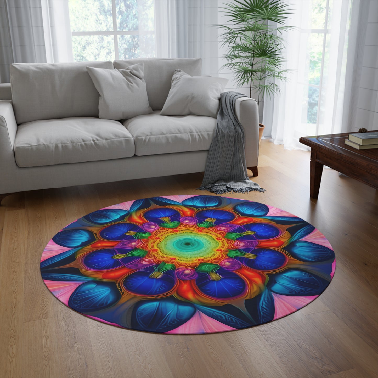 Abstract Round Rug 11