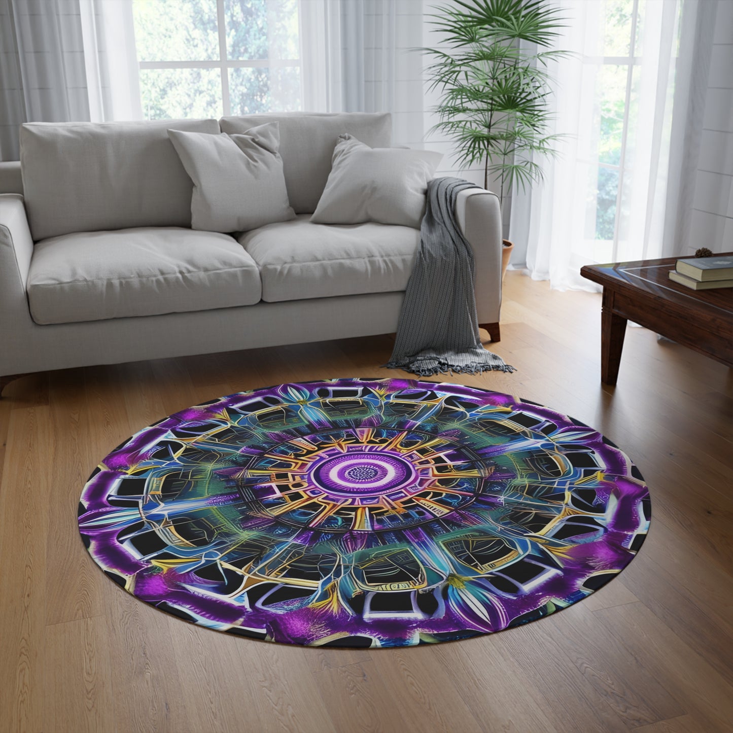 Abstract Round Rug 45