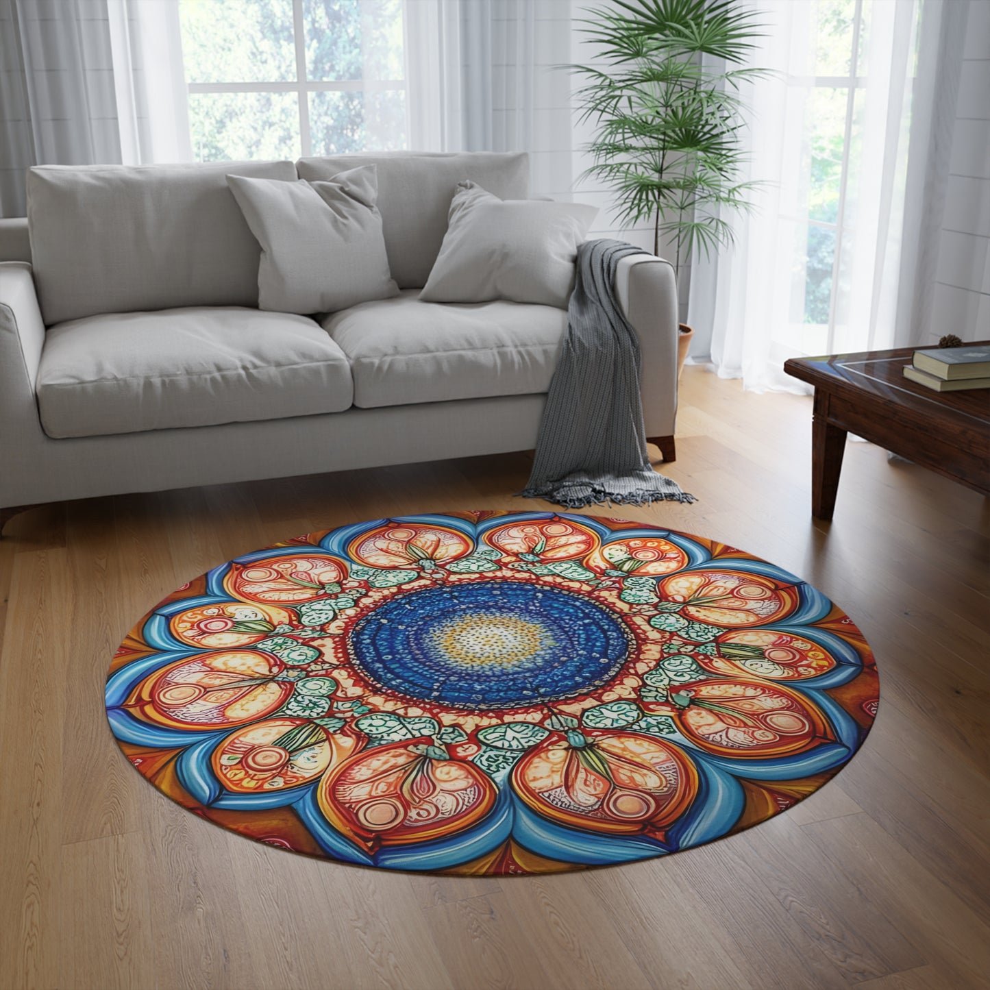 Abstract Round Rug 29