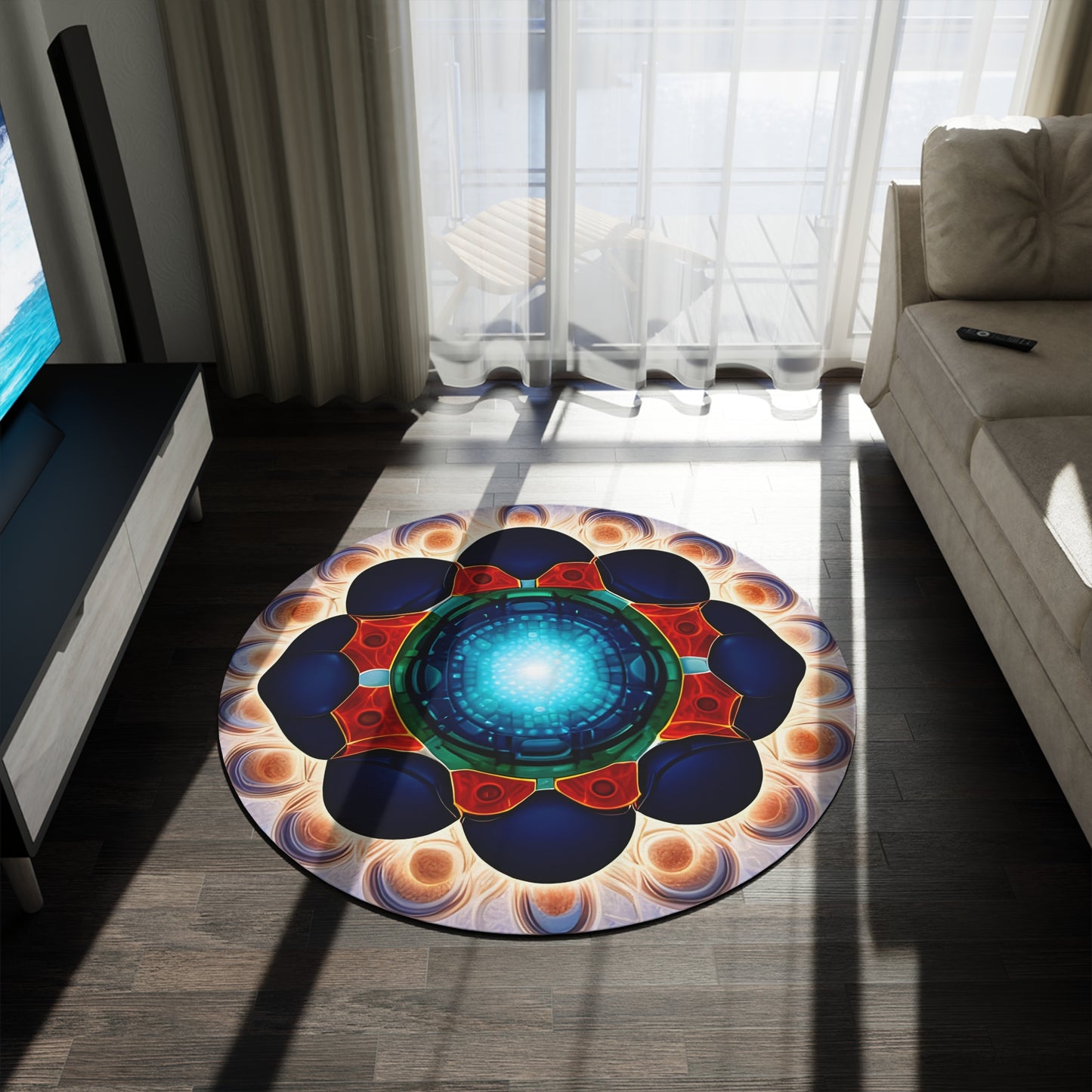 Abstract Round Rug 26