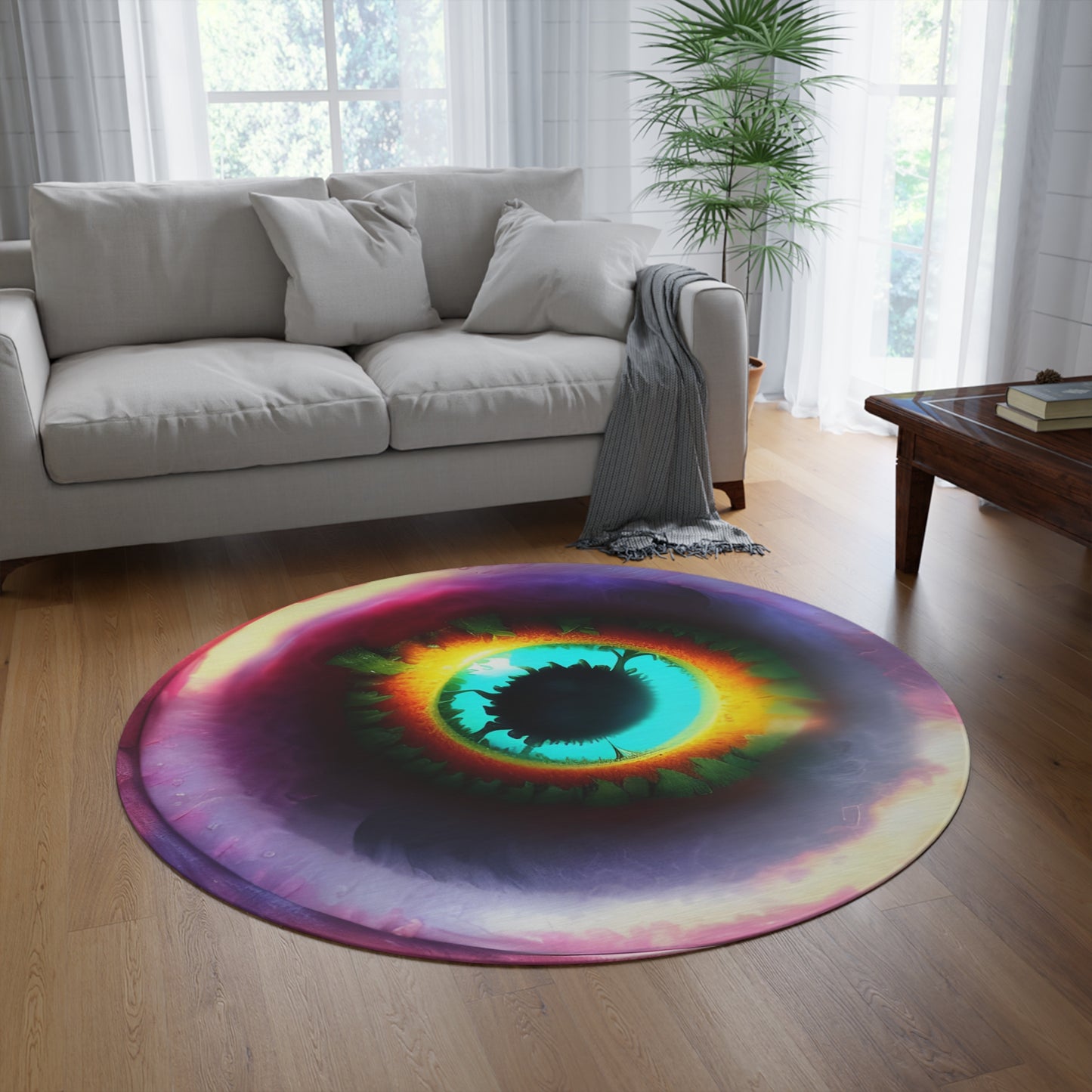 Abstract Round Rug 8