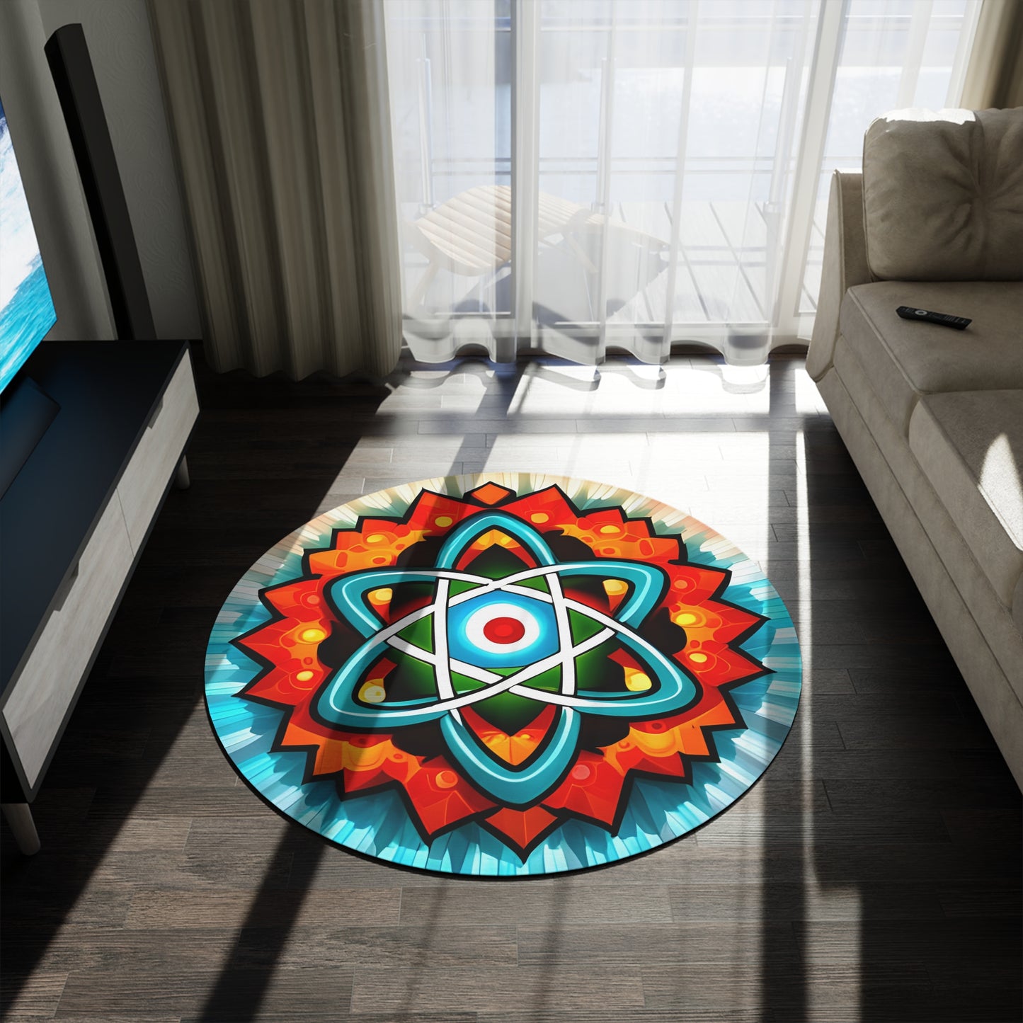 Abstract Round Rug 56