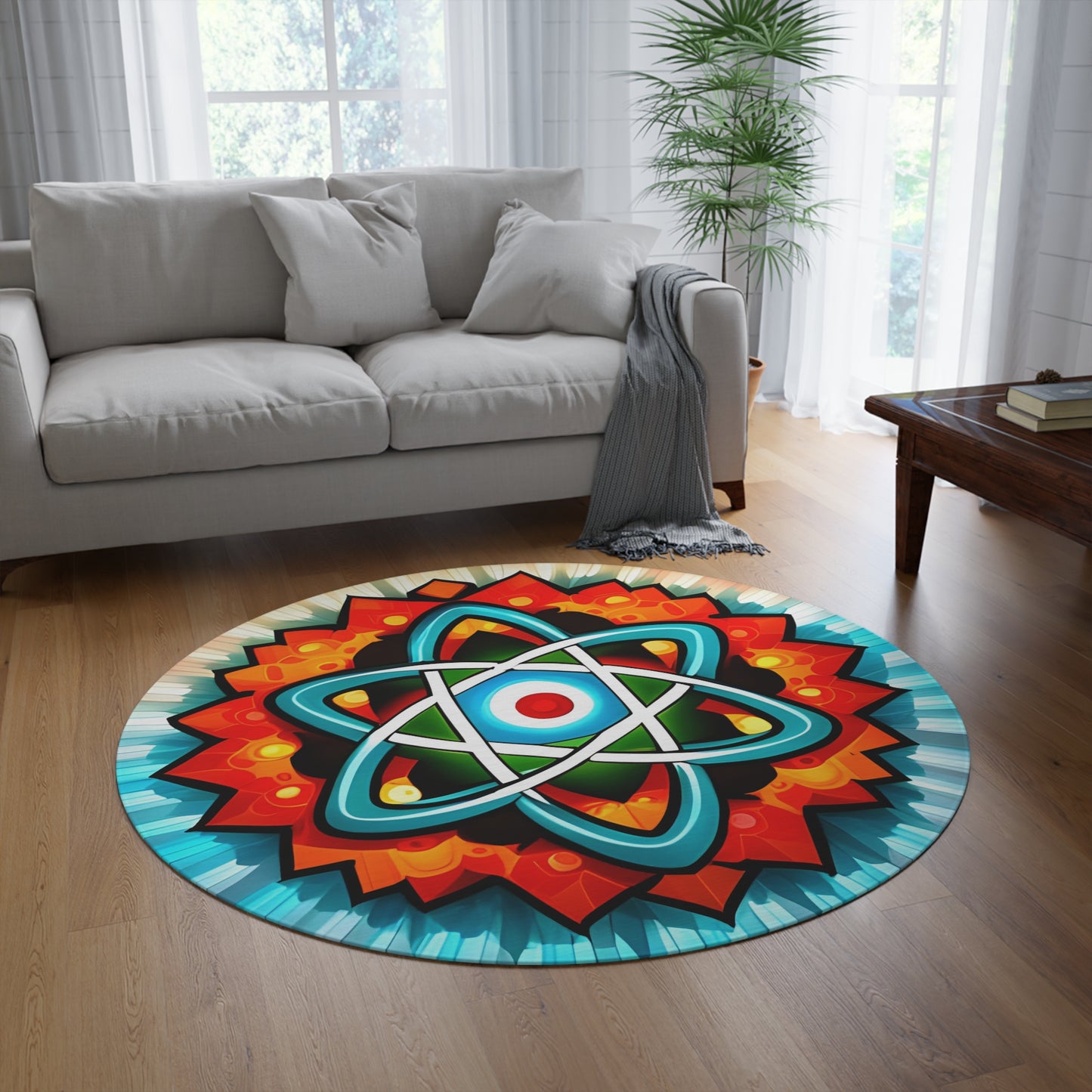 Abstract Round Rug 56