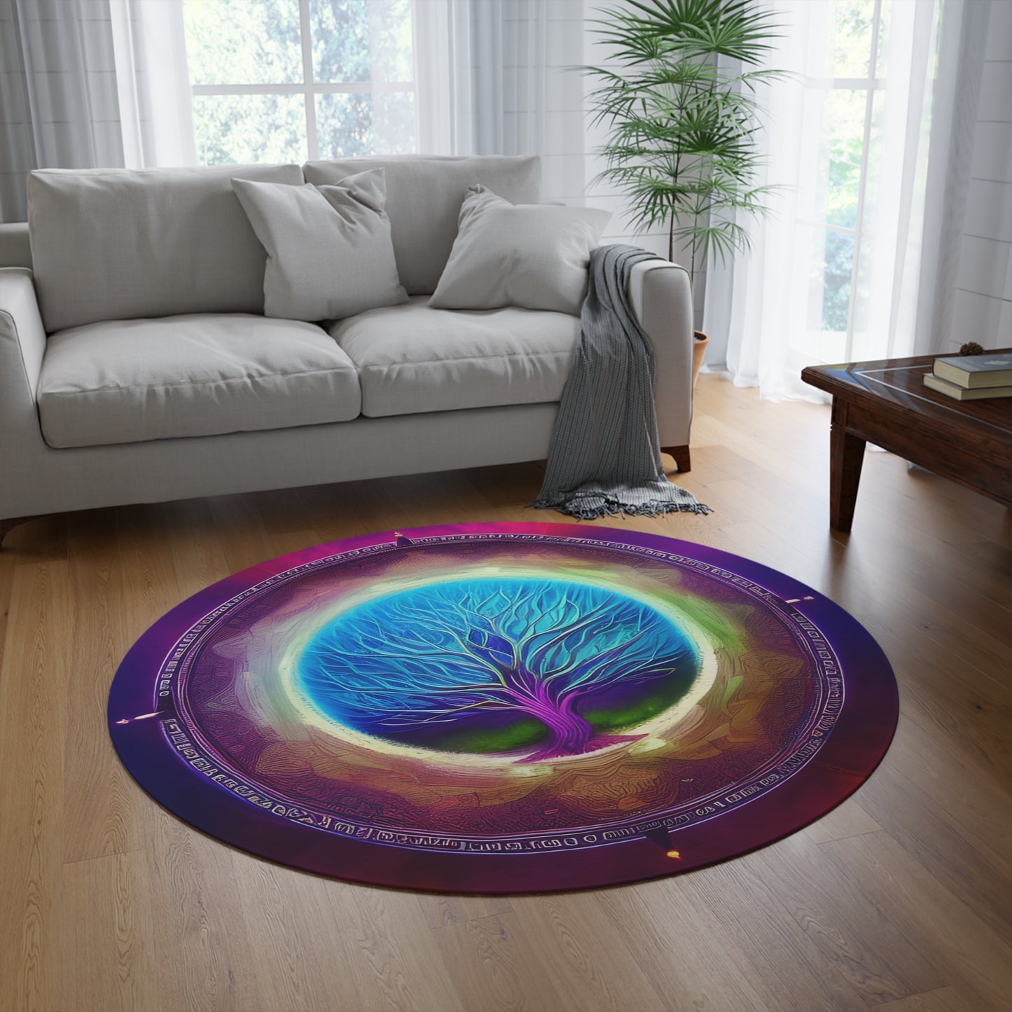 Abstract Round Rug 55