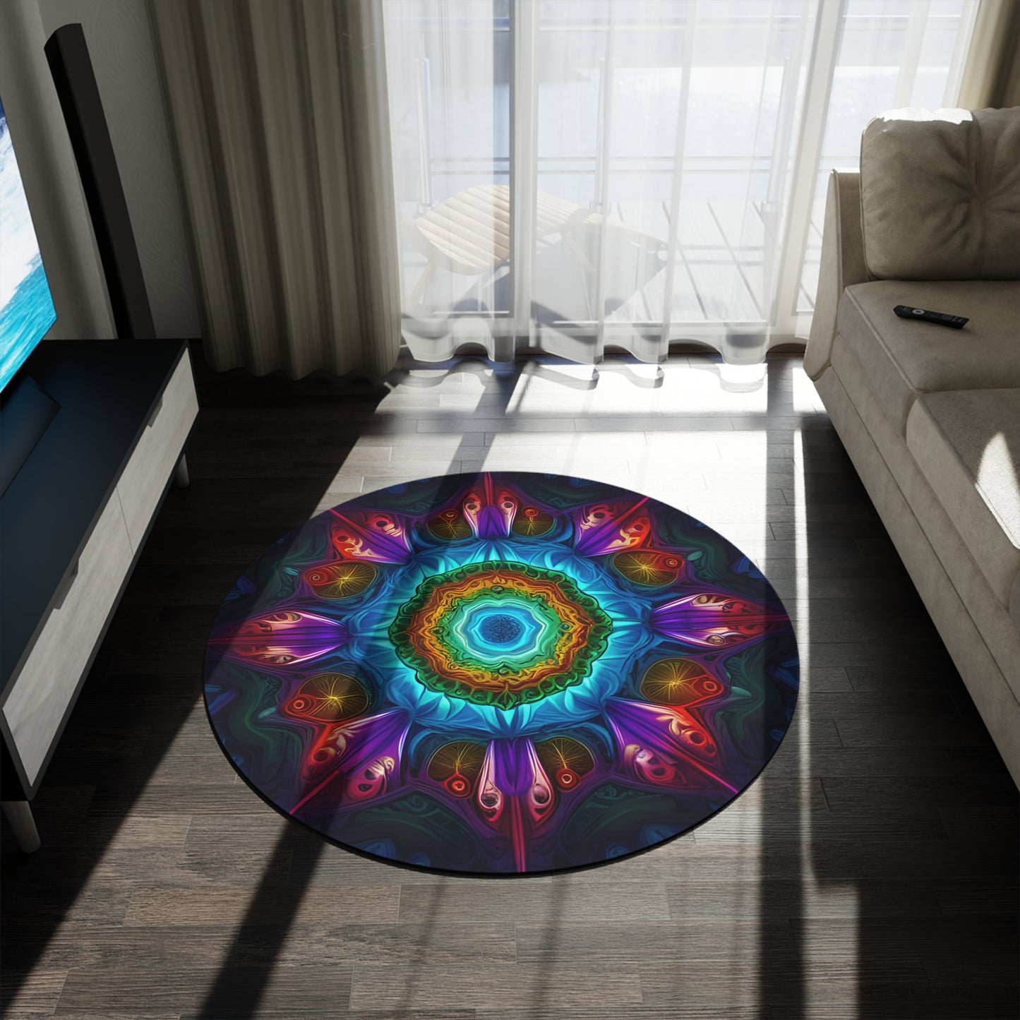 Abstract Round Rug 12