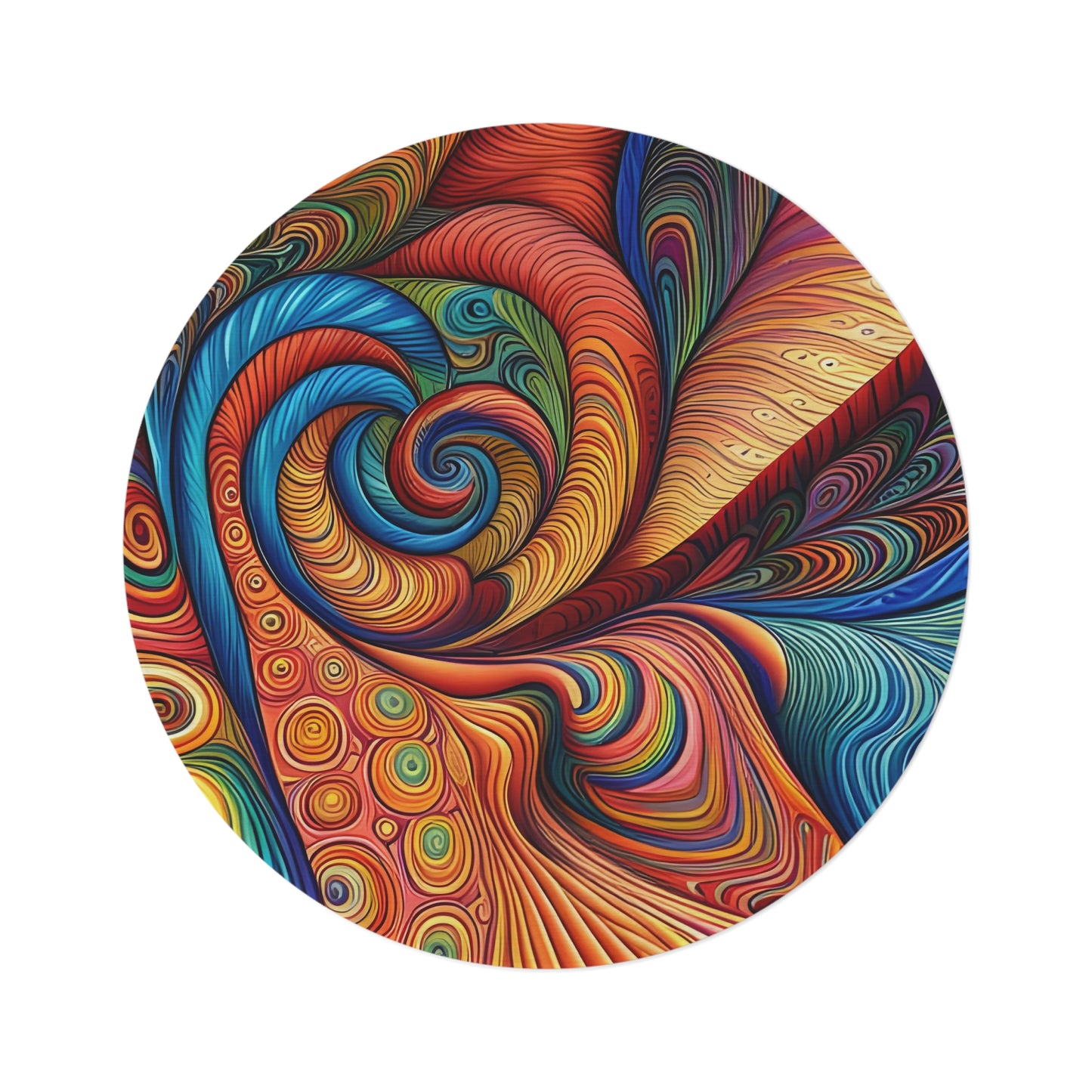 Abstract Round Rug 50