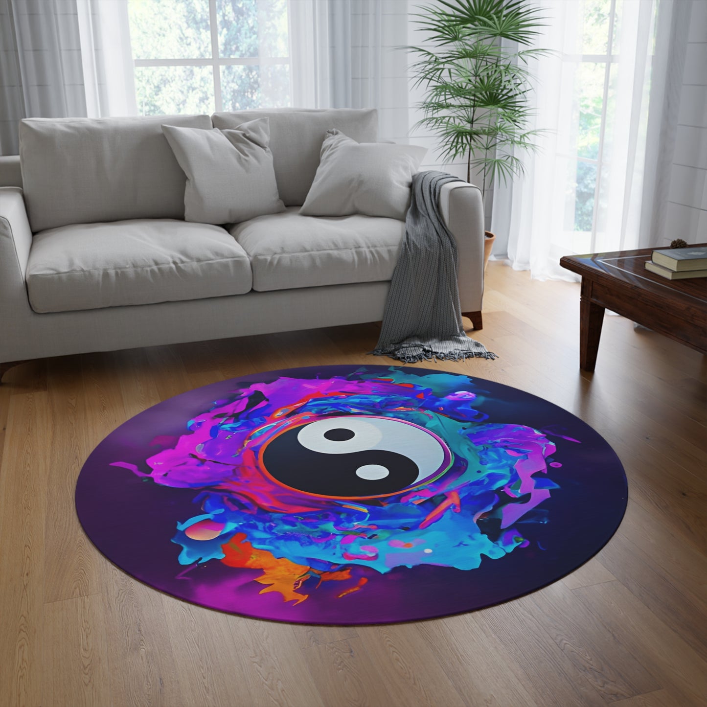 Abstract Round Rug 62