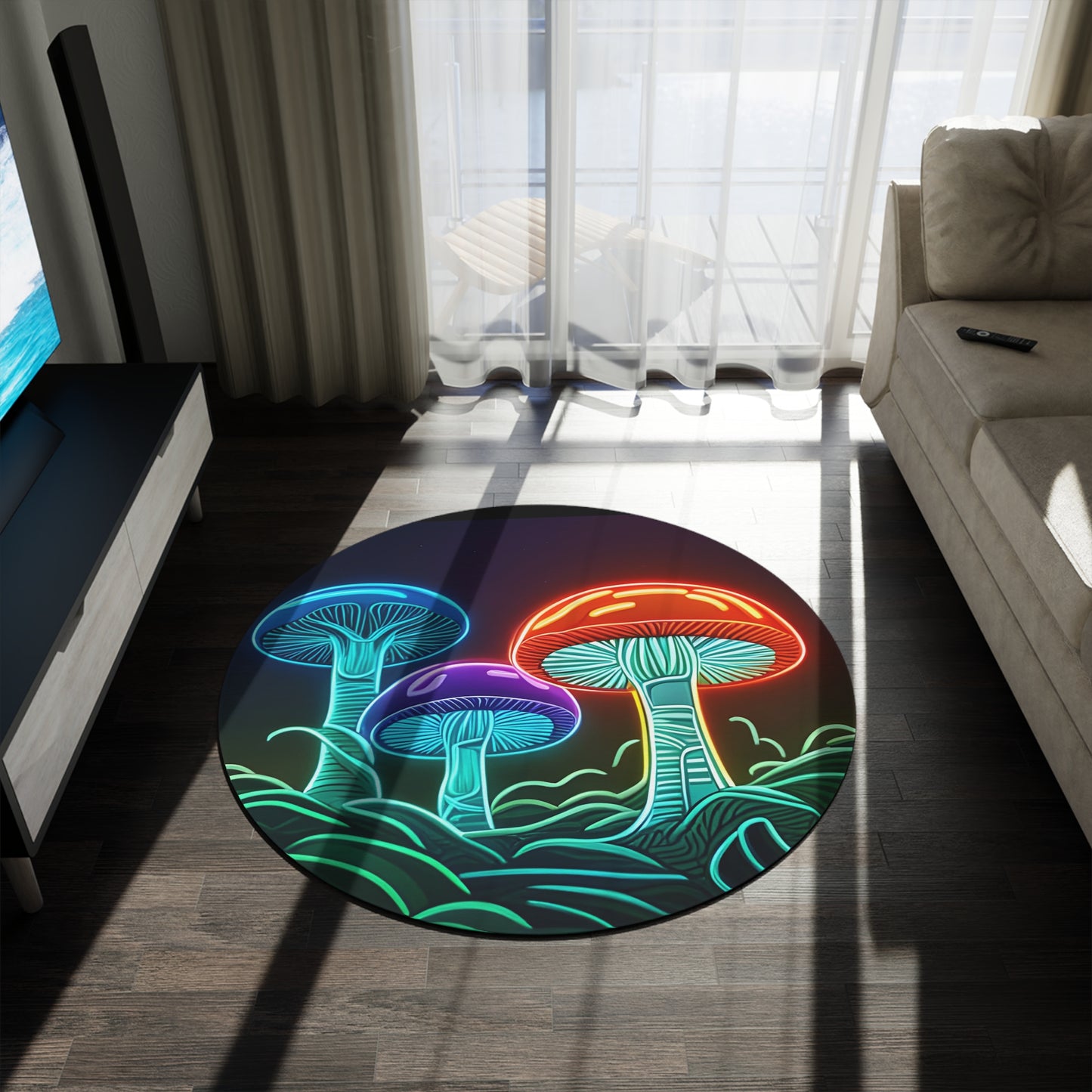 Abstract Round Rug 66