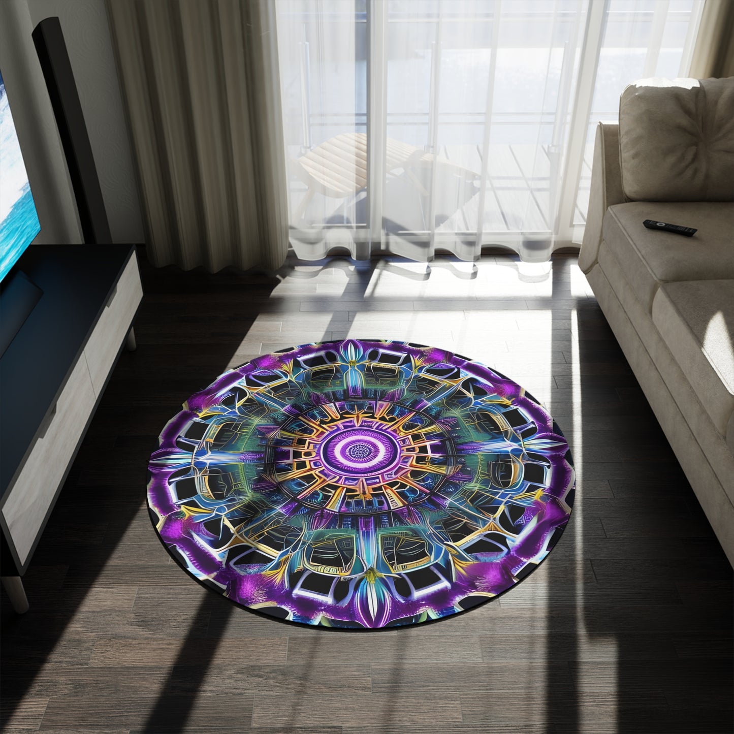 Abstract Round Rug 45