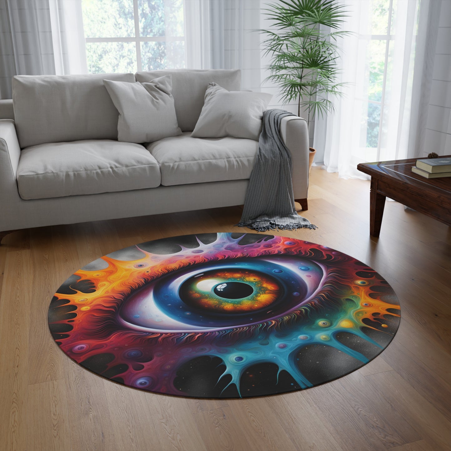 Abstract Round Rug 7