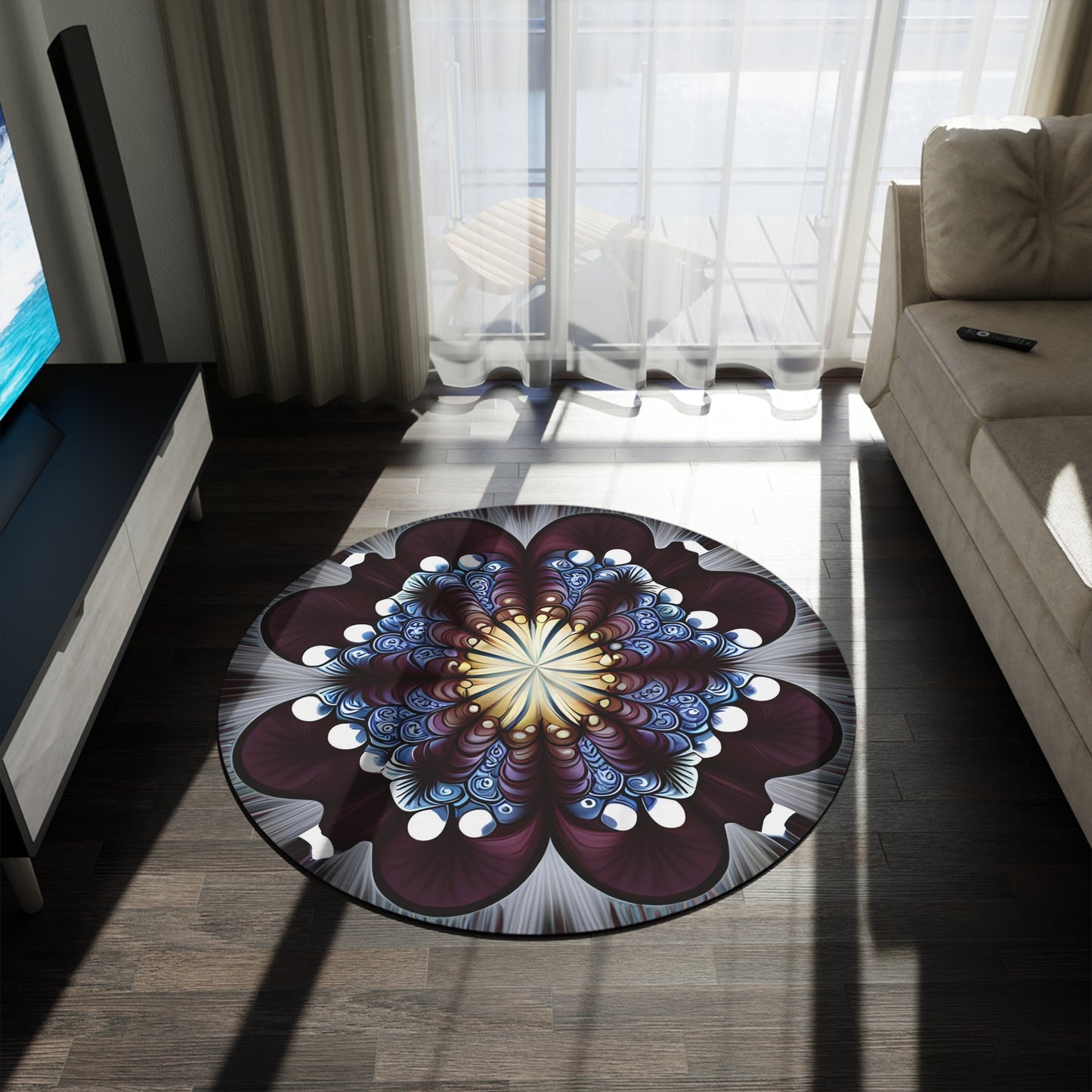 Abstract Round Rug 30