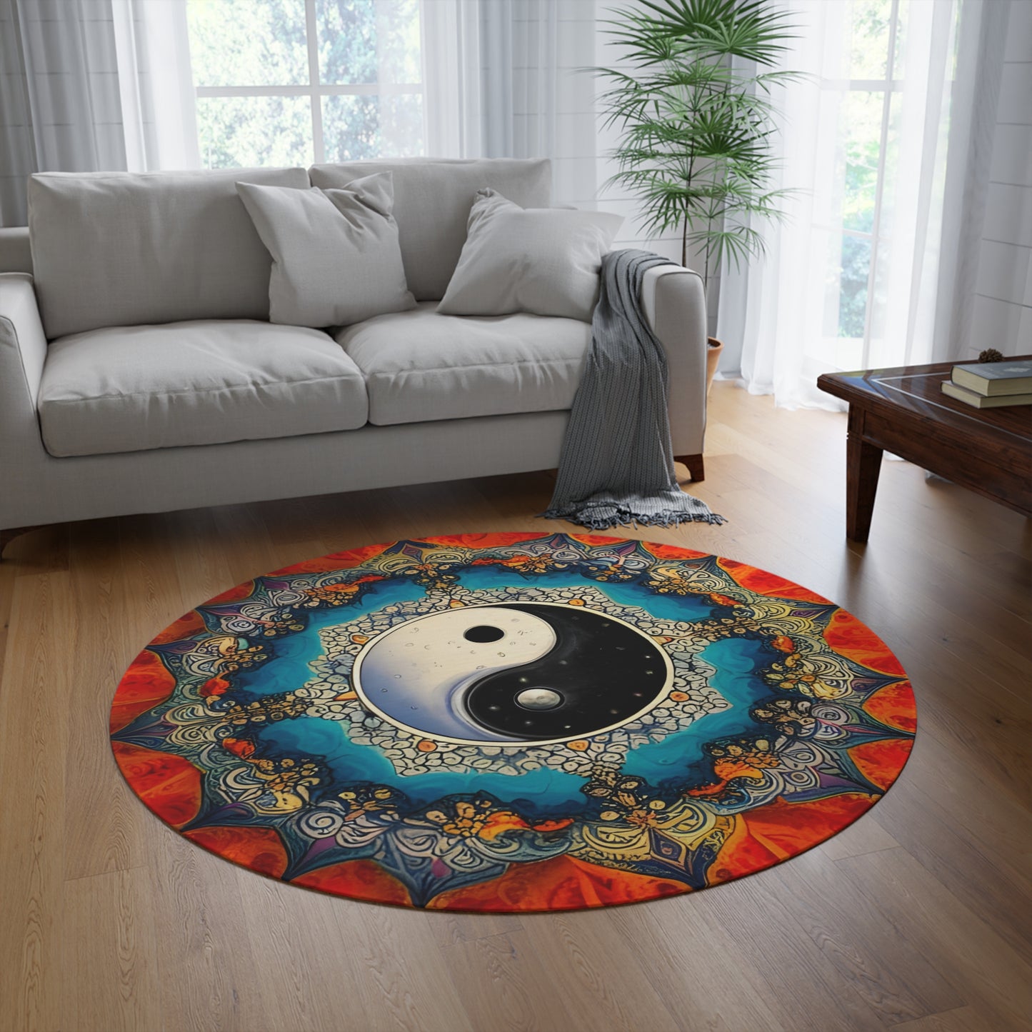 Abstract Round Rug 61