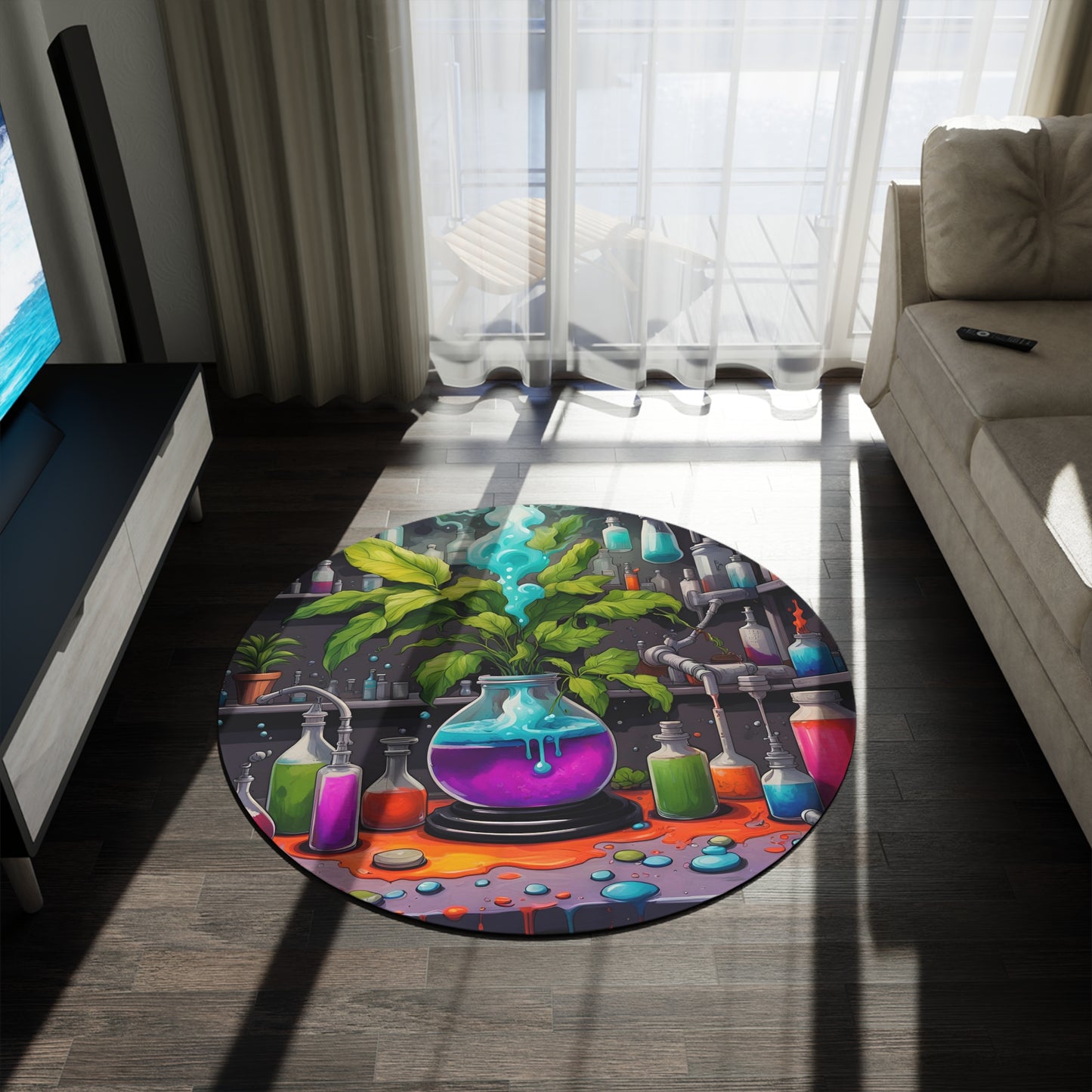 Abstract Round Rug 71