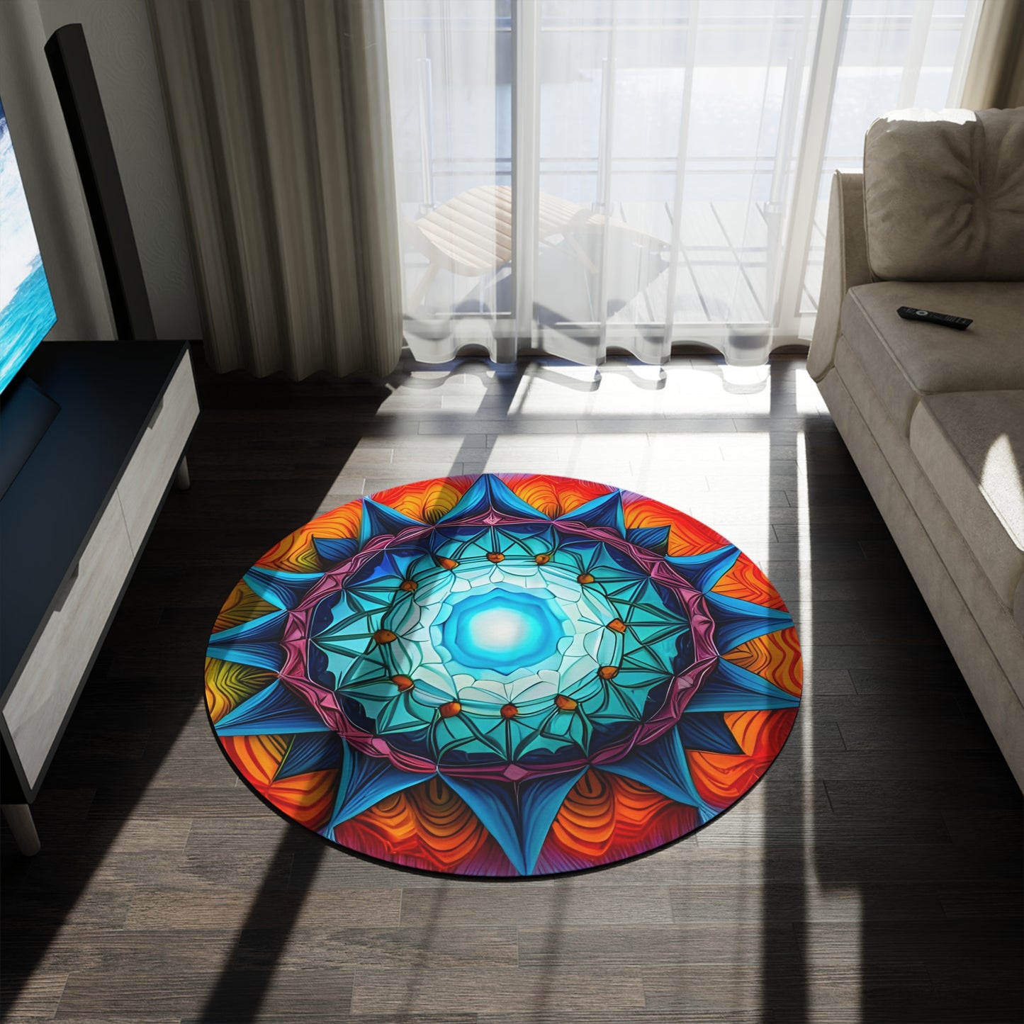 Abstract Round Rug 3