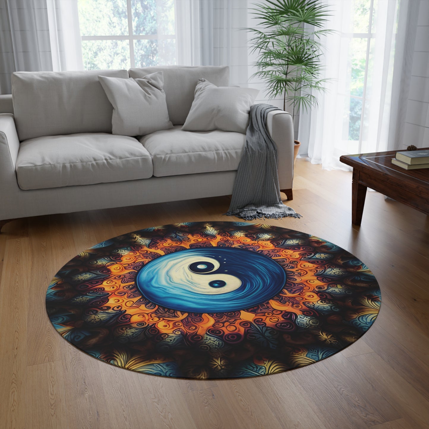 Abstract Round Rug 58