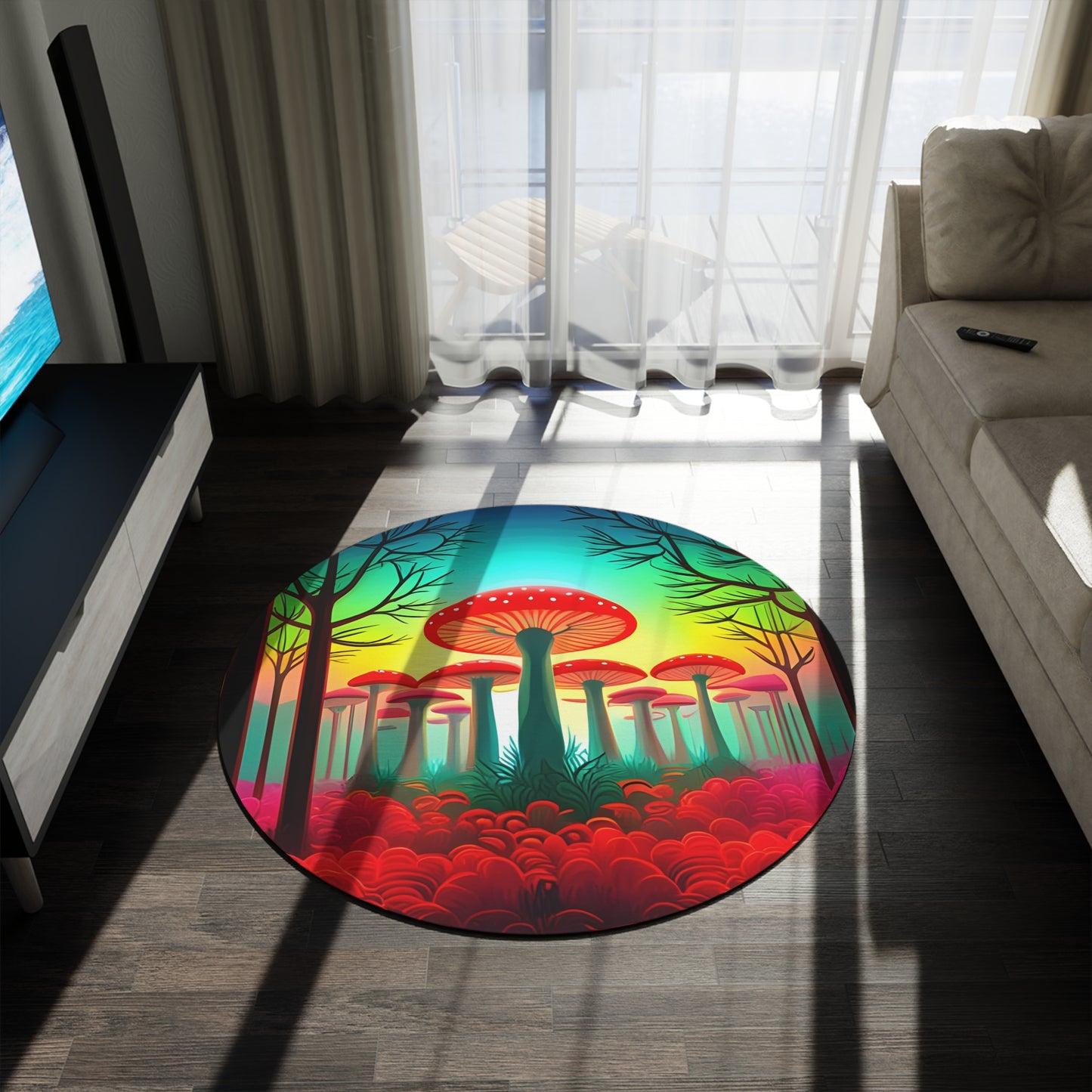 Abstract Round Rug 68