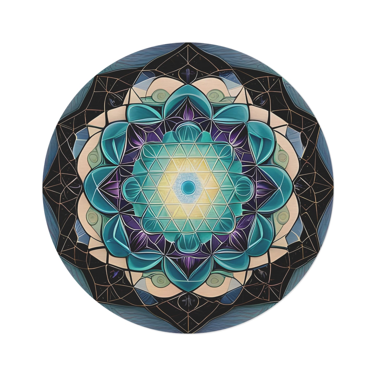 Abstract Round Rug 5