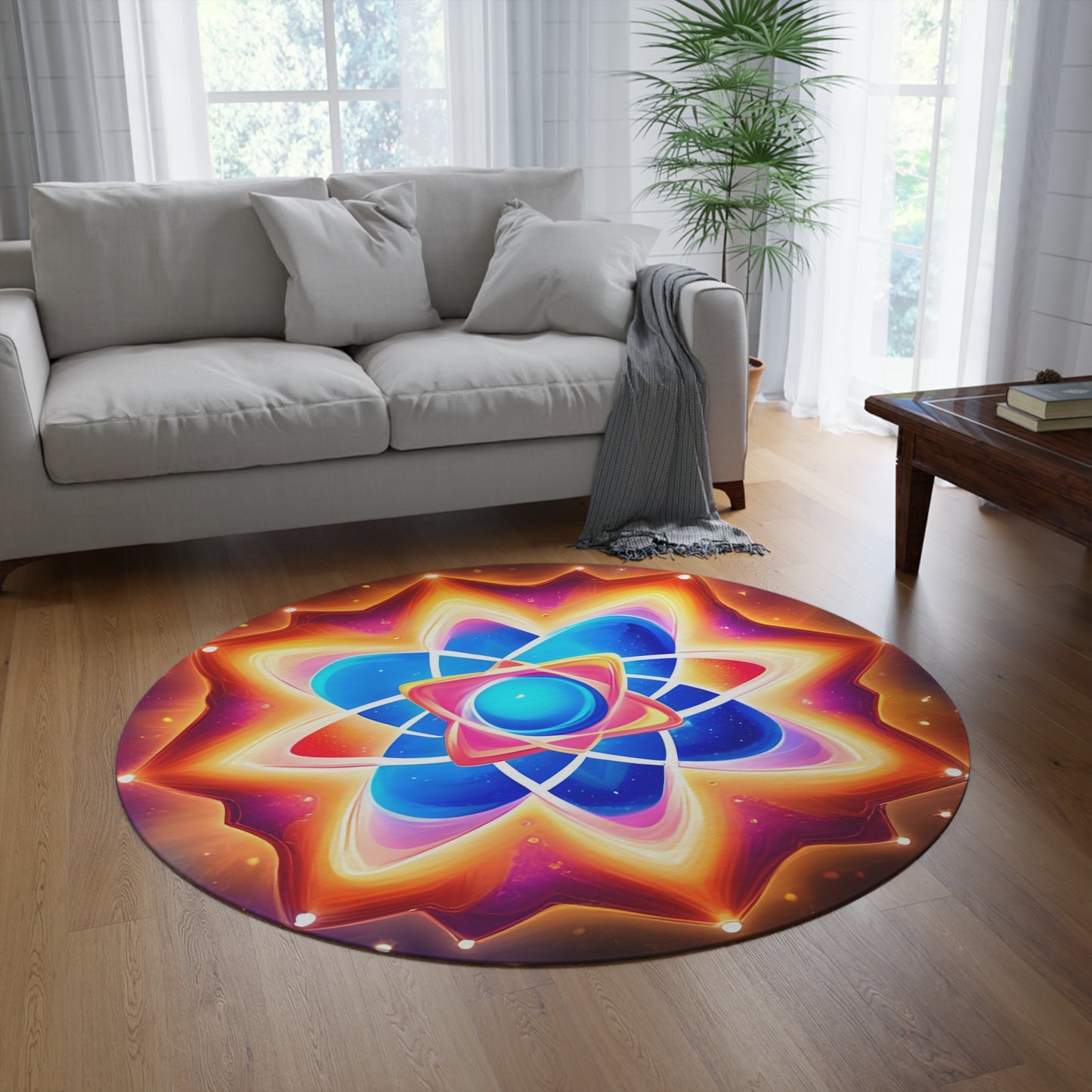 Abstract Round Rug 40