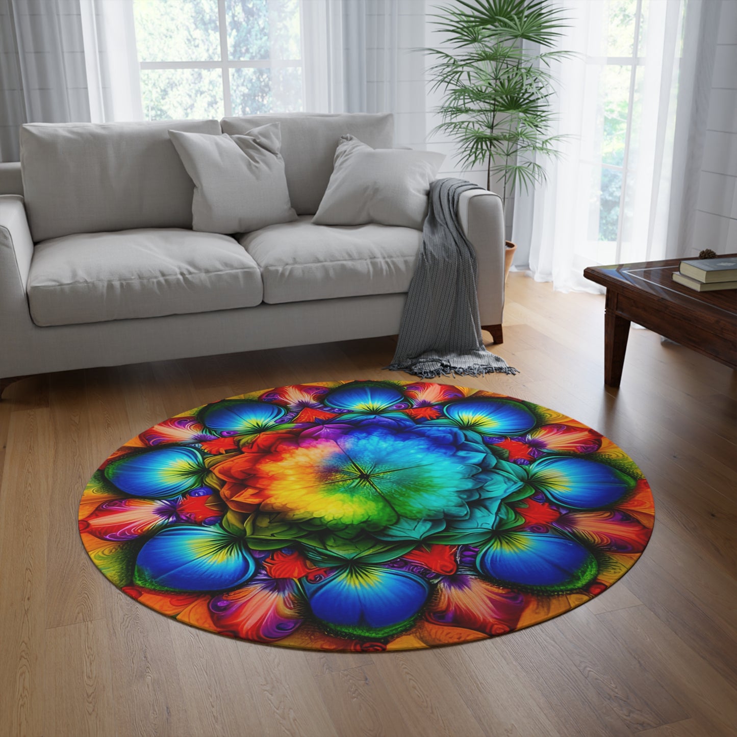 Abstract Round Rug 18