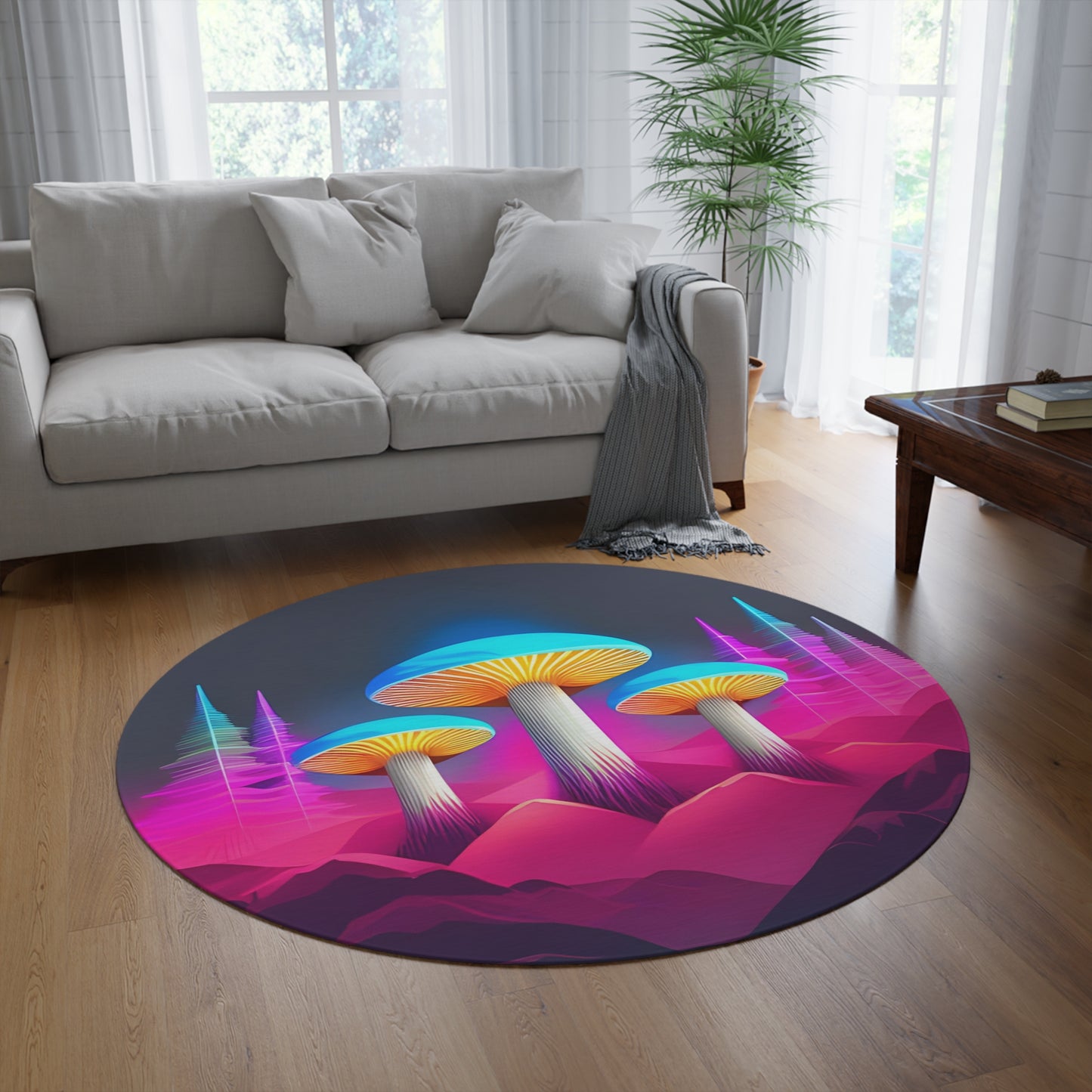 Abstract Round Rug 67