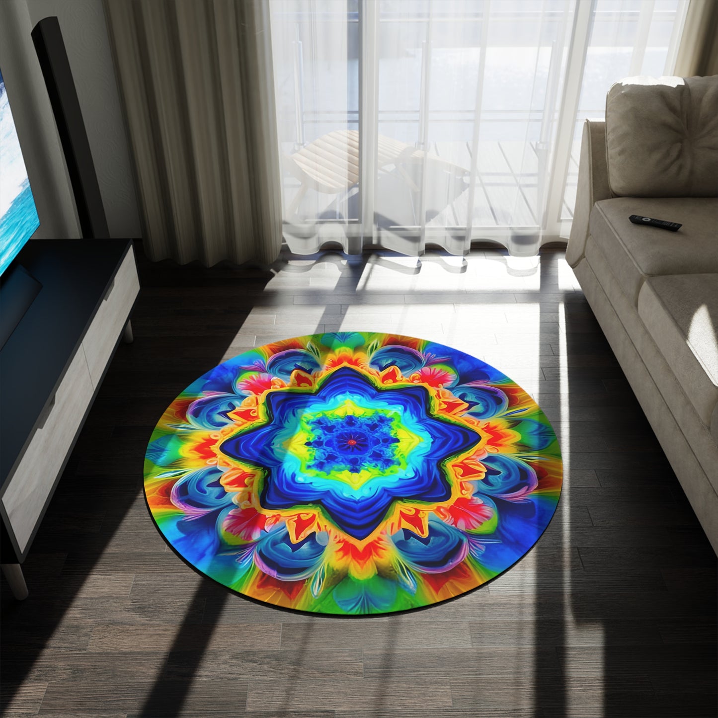 Abstract Round Rug 17