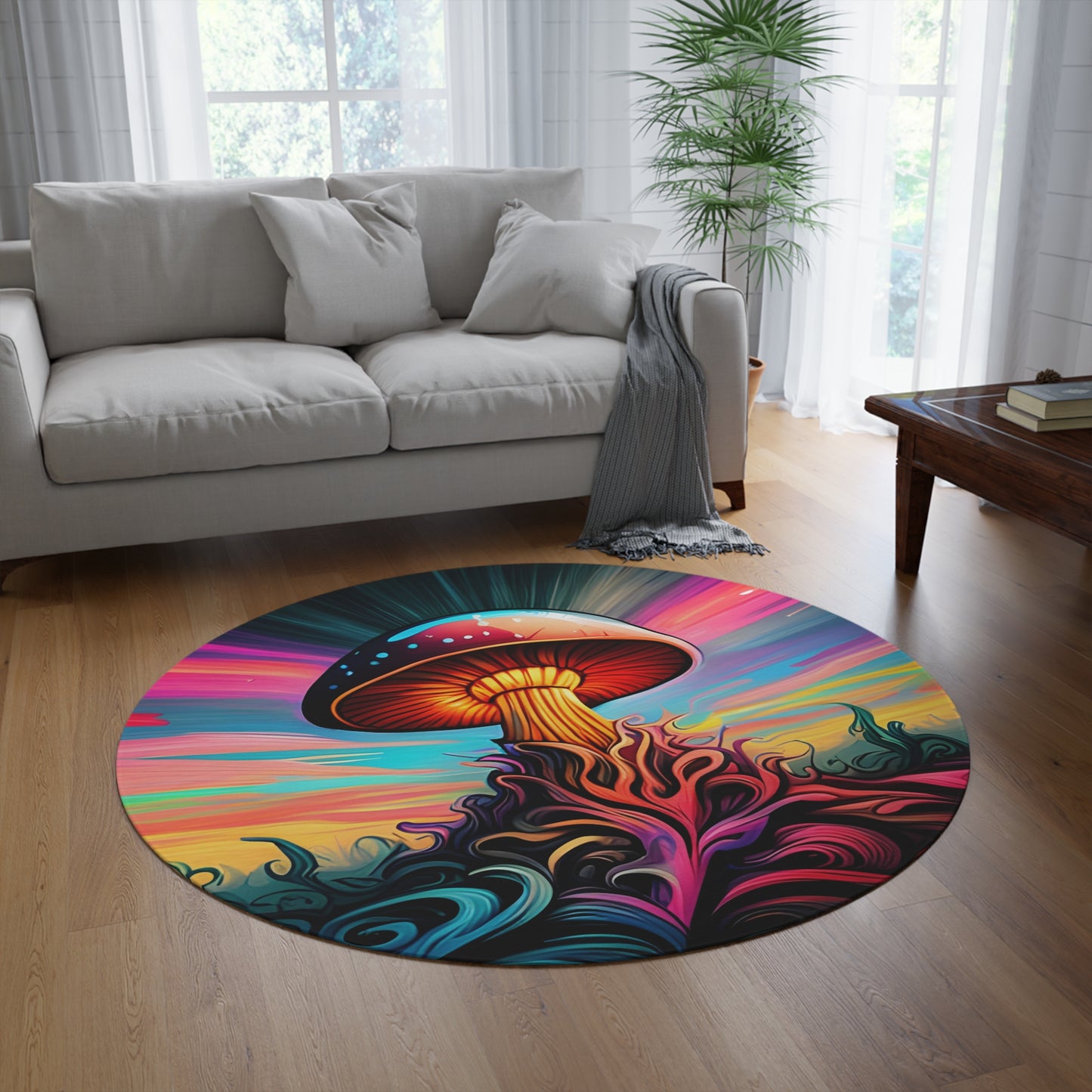 Abstract Round Rug 1