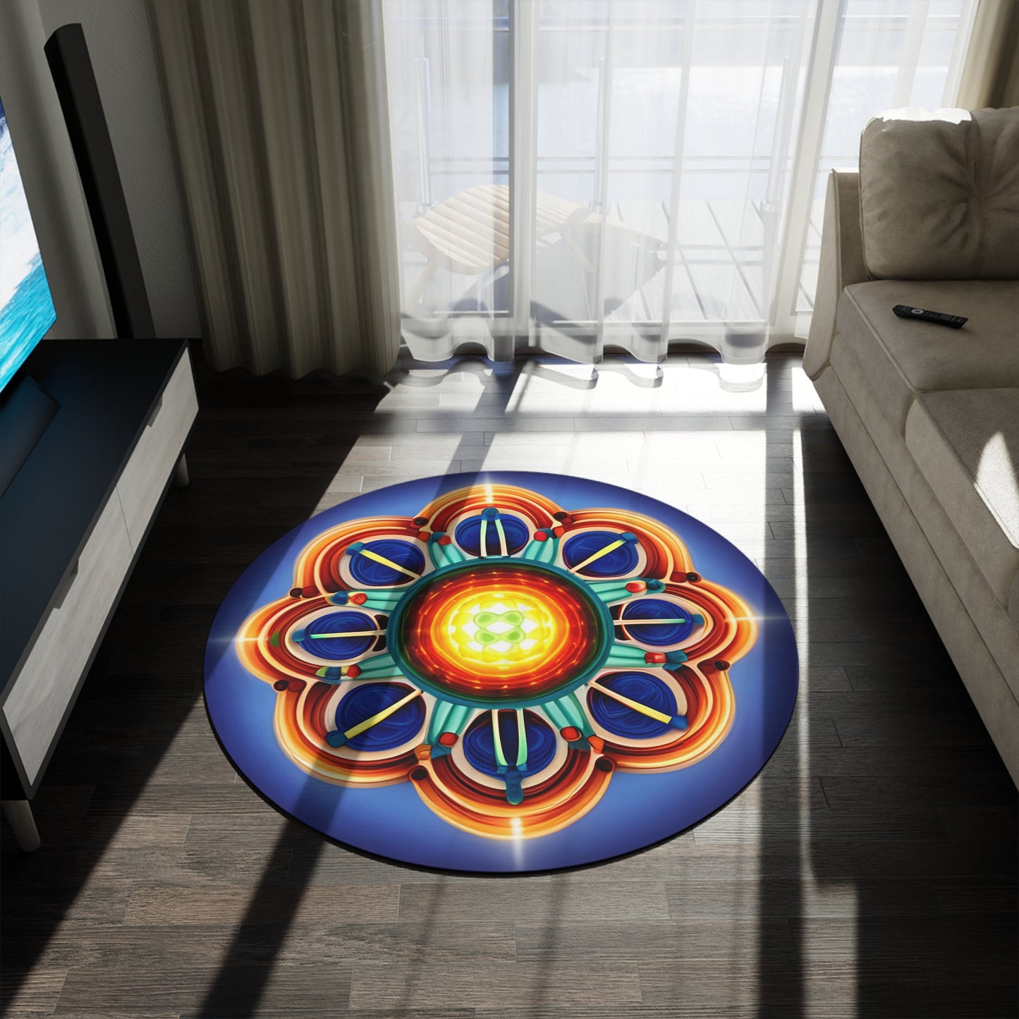 Abstract Round Rug 27