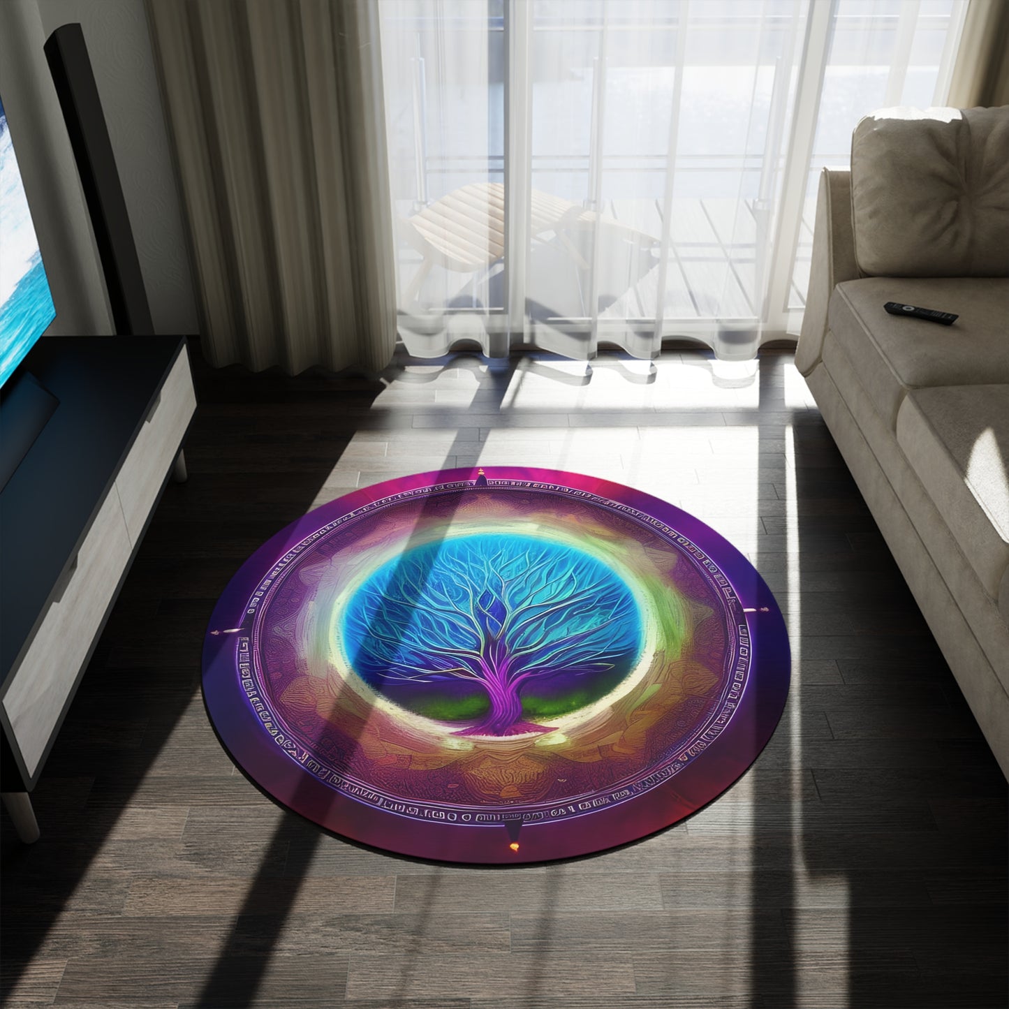 Abstract Round Rug 55