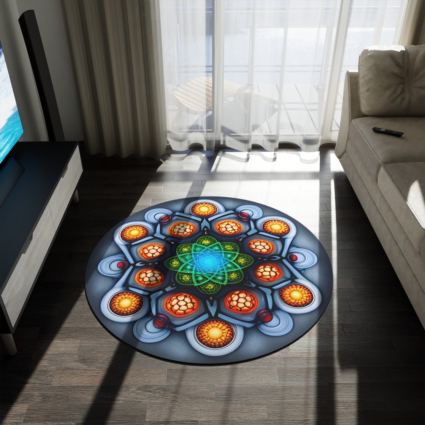 Abstract Round Rug 24