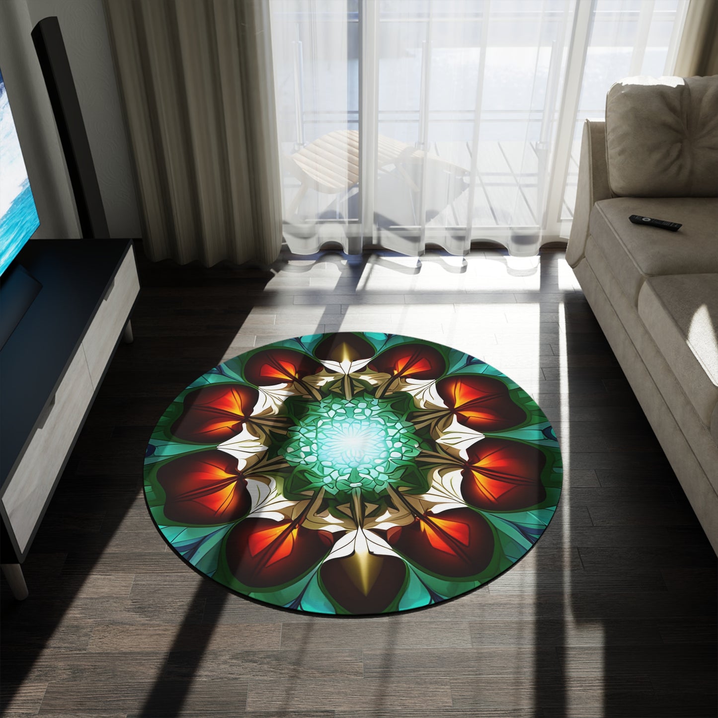 Abstract Round Rug 22