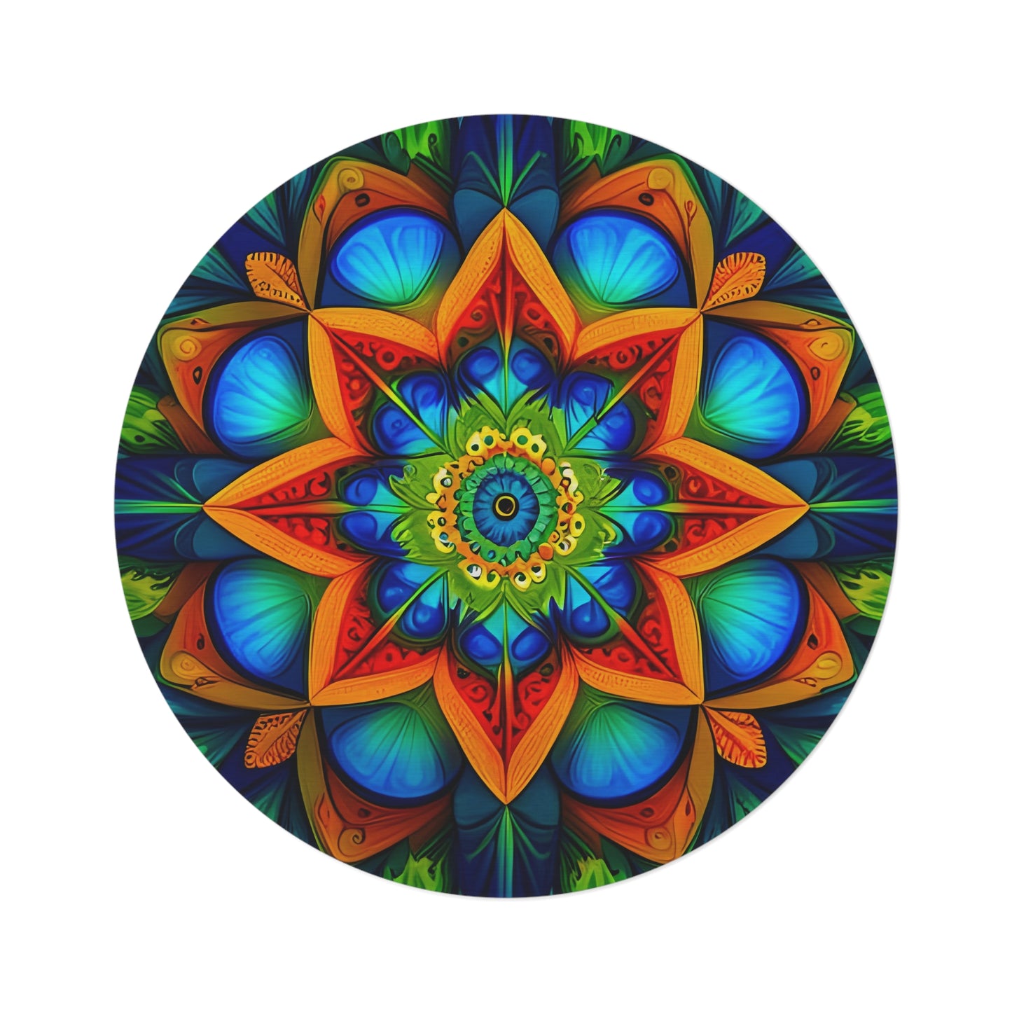 Abstract Round Rug 10