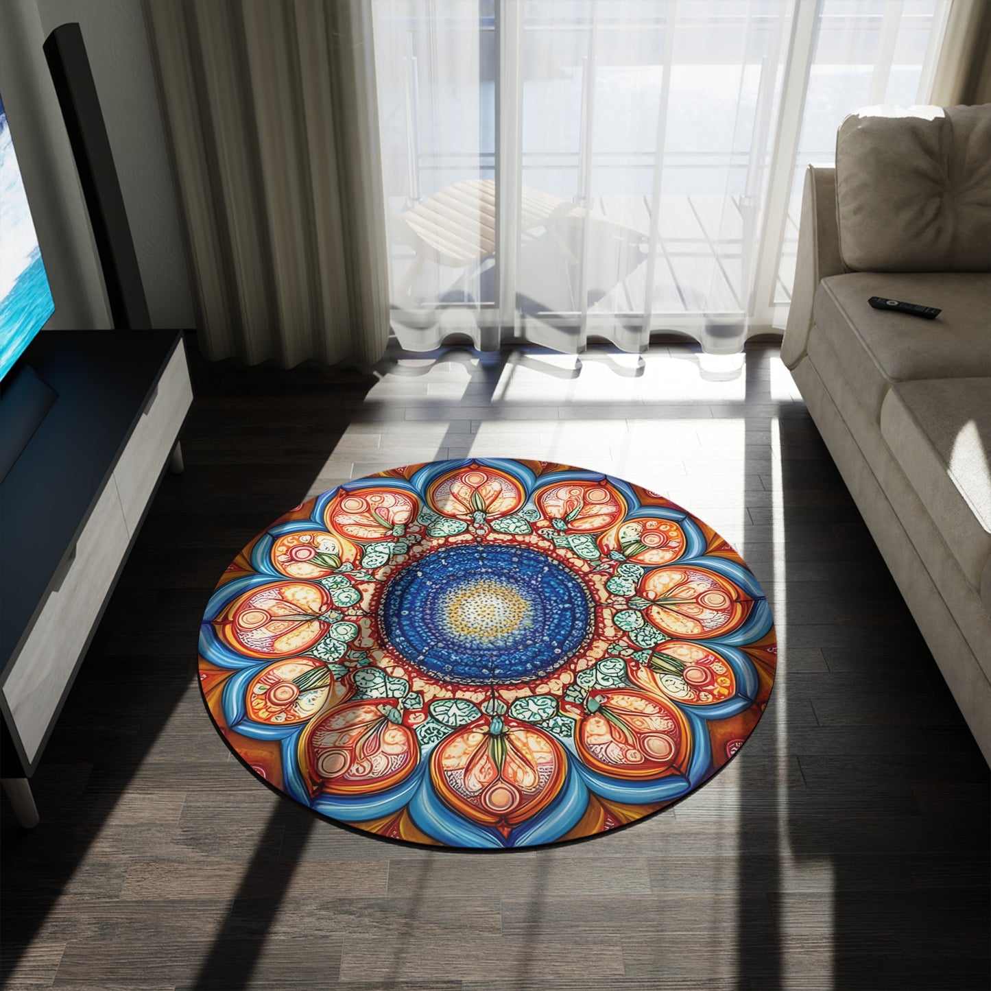 Abstract Round Rug 29