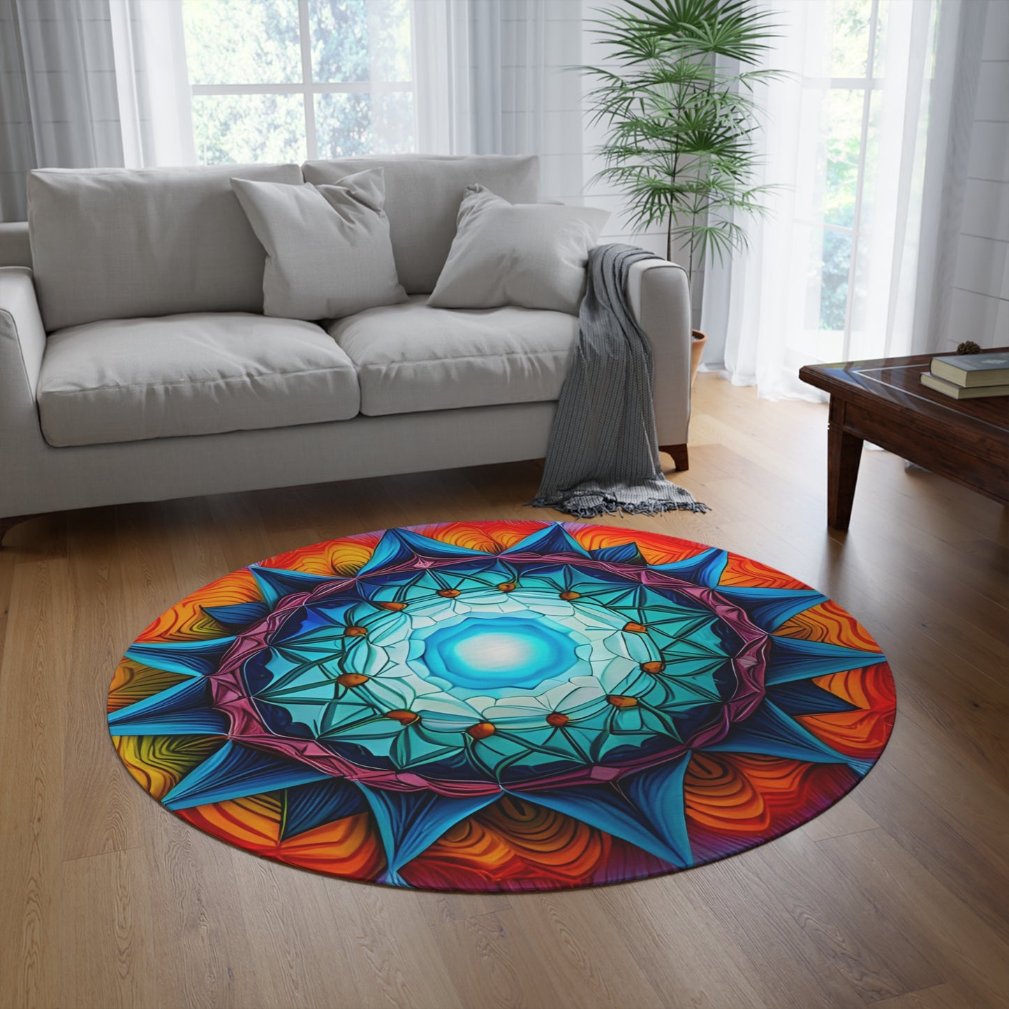 Abstract Round Rug 3