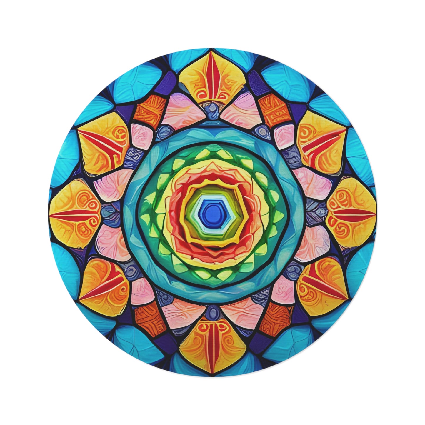 Abstract Round Rug 21