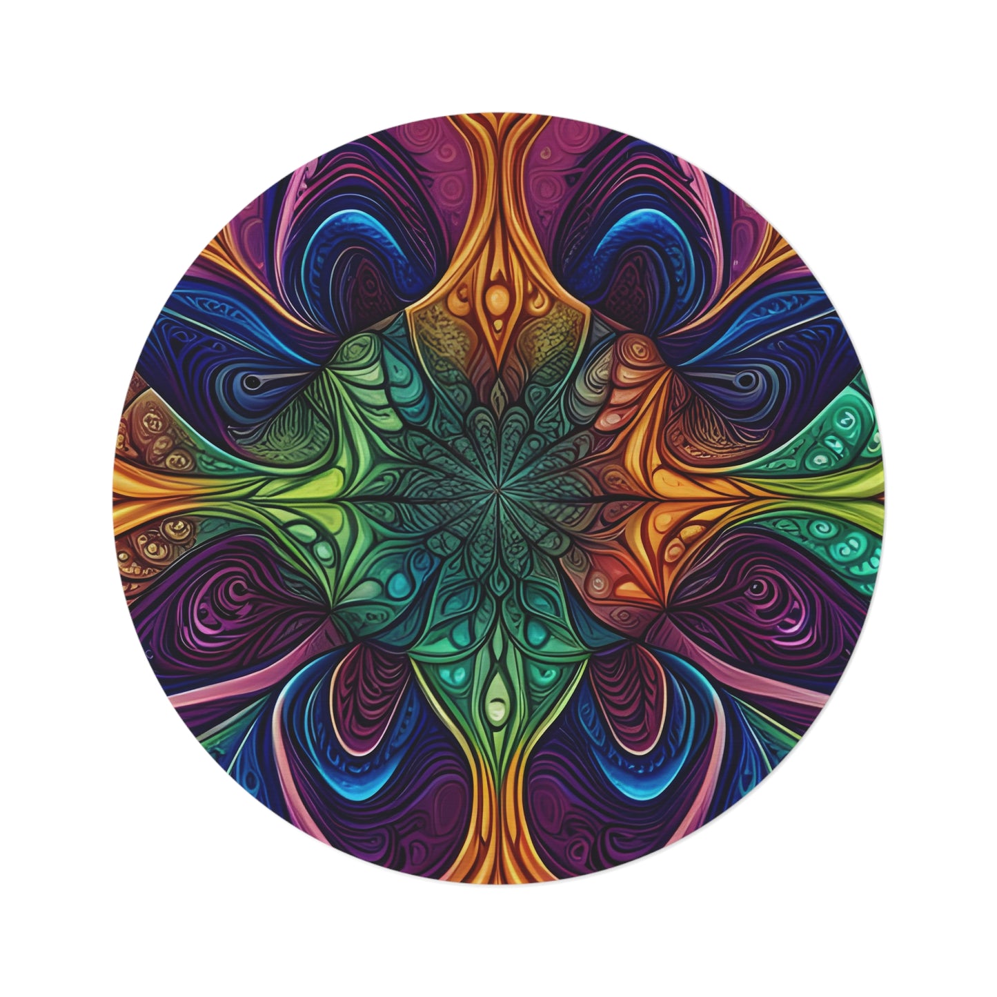 Abstract Round Rug 37