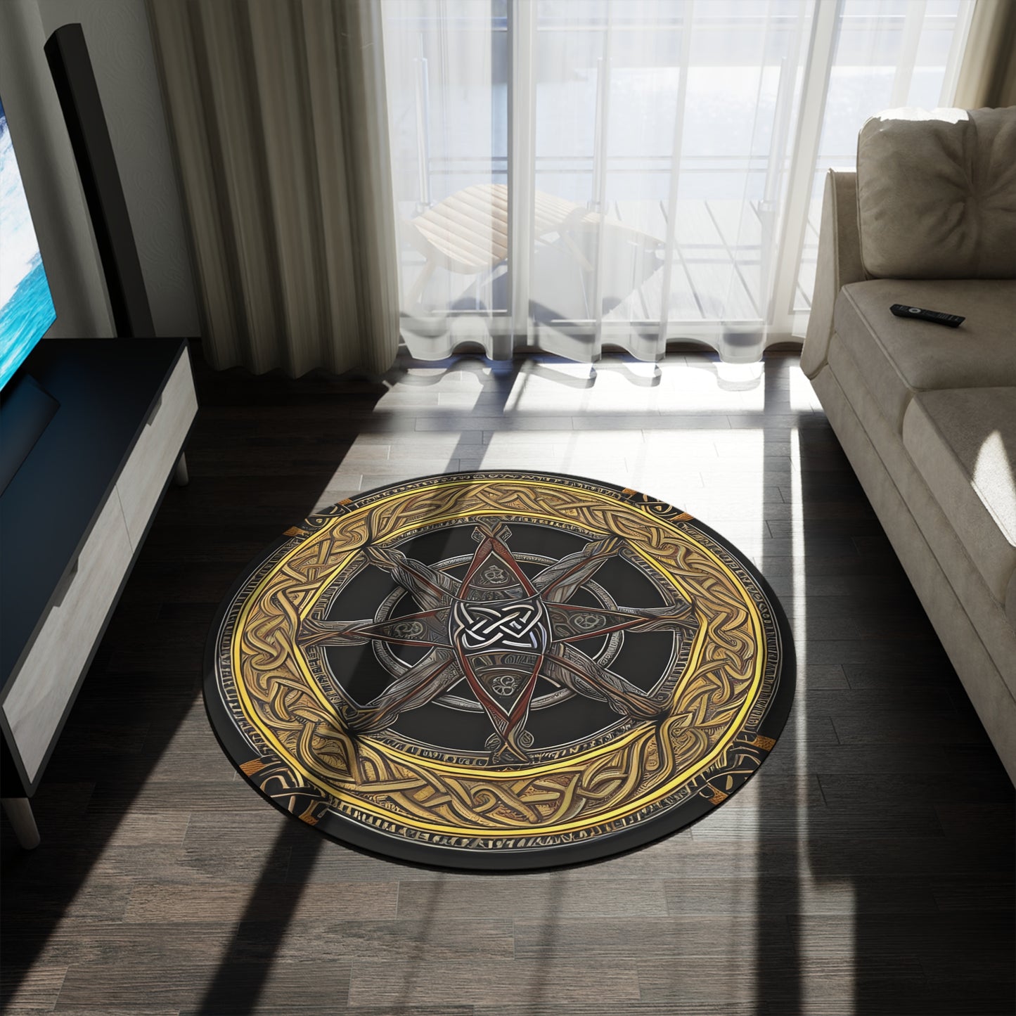 Abstract Round Rug 48