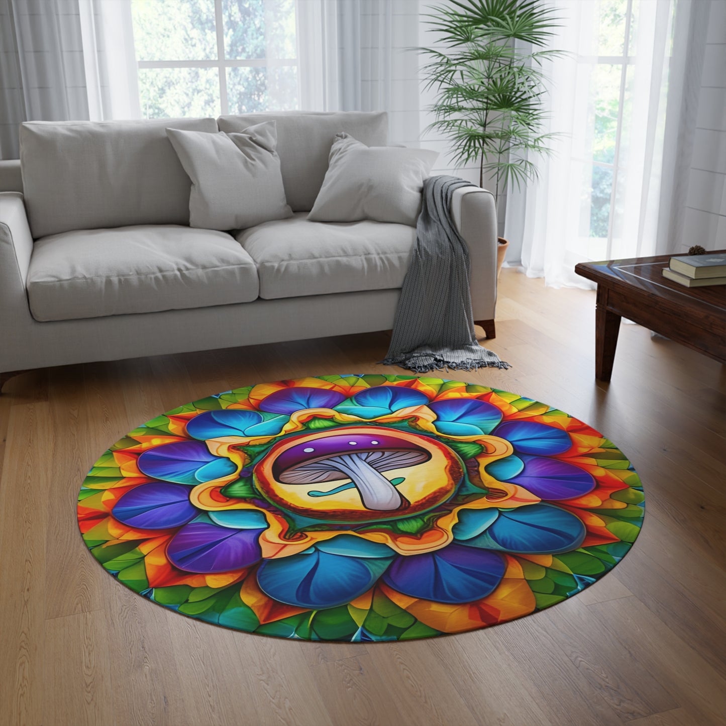 Abstract Round Rug 9